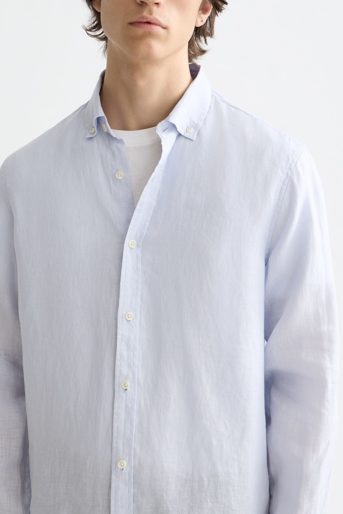 NOS LINEN REGULAR-FIT SHIRT SHIRT BLUE 6