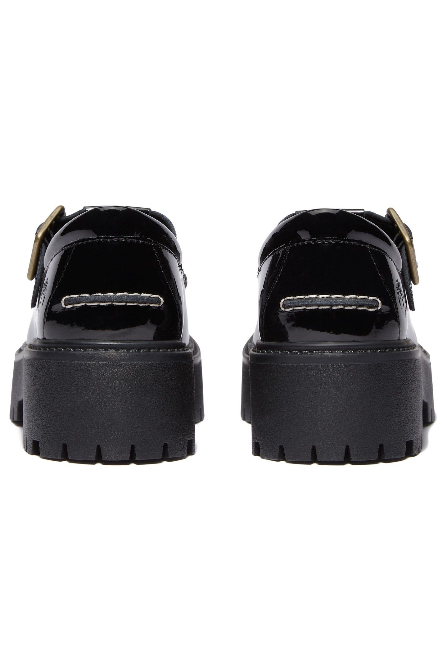 STONE STREET BUCKLE SHOE BLACK PATENT LEATHER 7