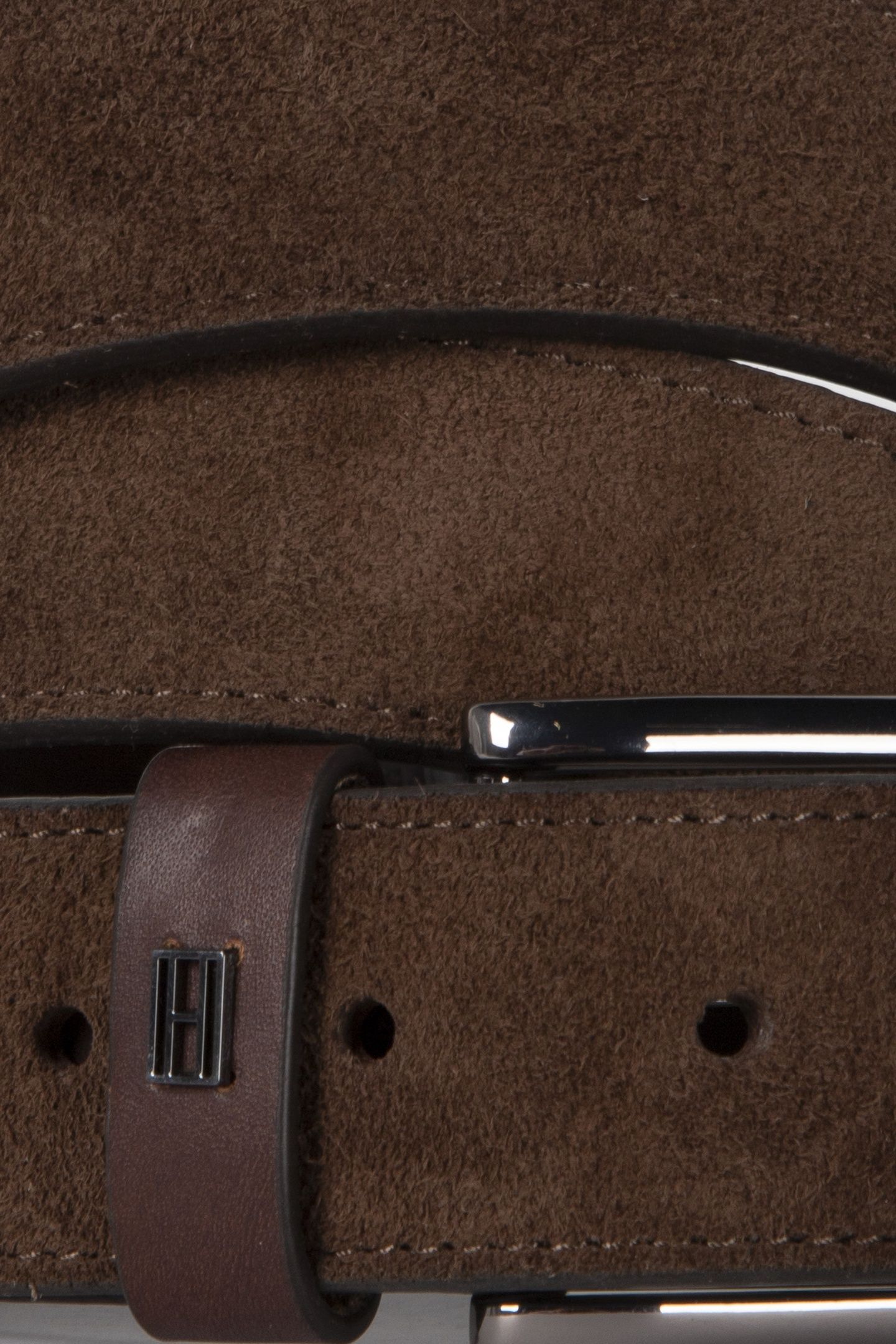 DENTON ELEVATED SUEDE BELT RICH WALNUT 4
