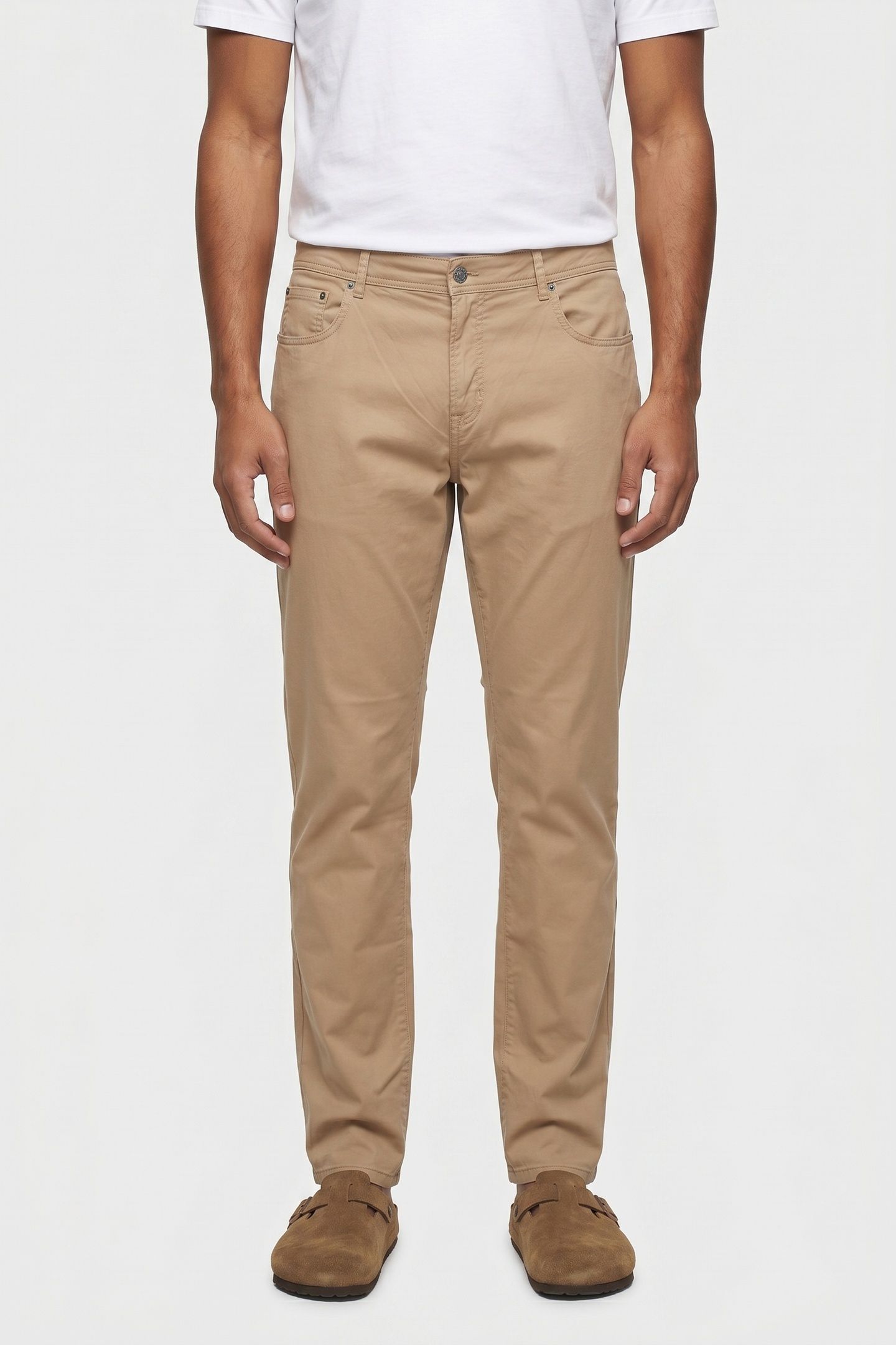 POCKETS PANTS COTTON SAND 1