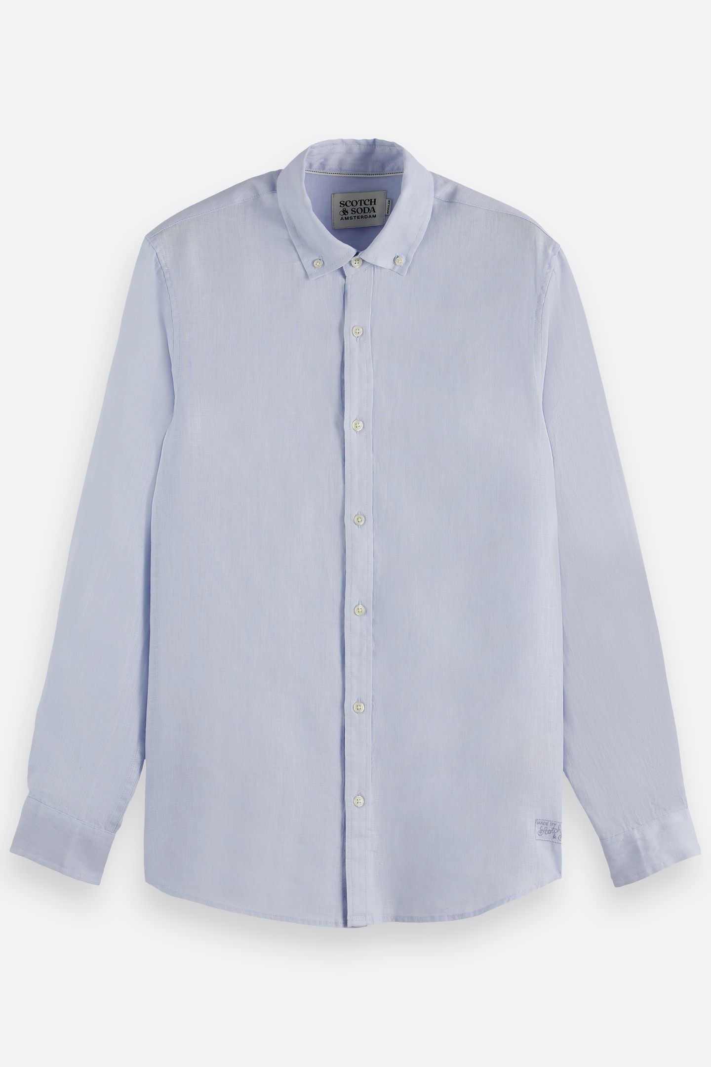 NOS LINEN REGULAR-FIT SHIRT SHIRT BLUE 4