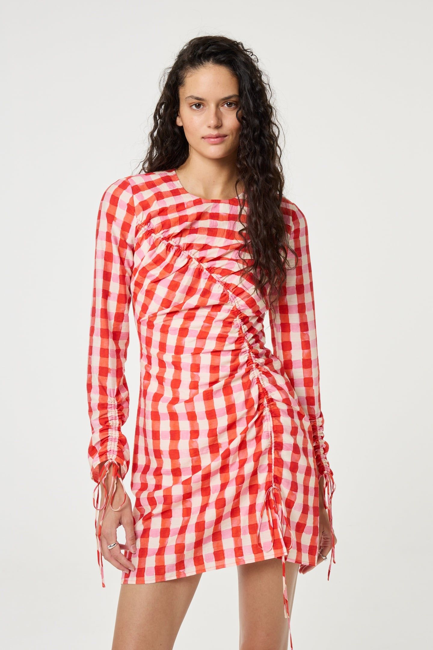 LEVI DRESS TANGERINE TANGO/COSY WHITE 1