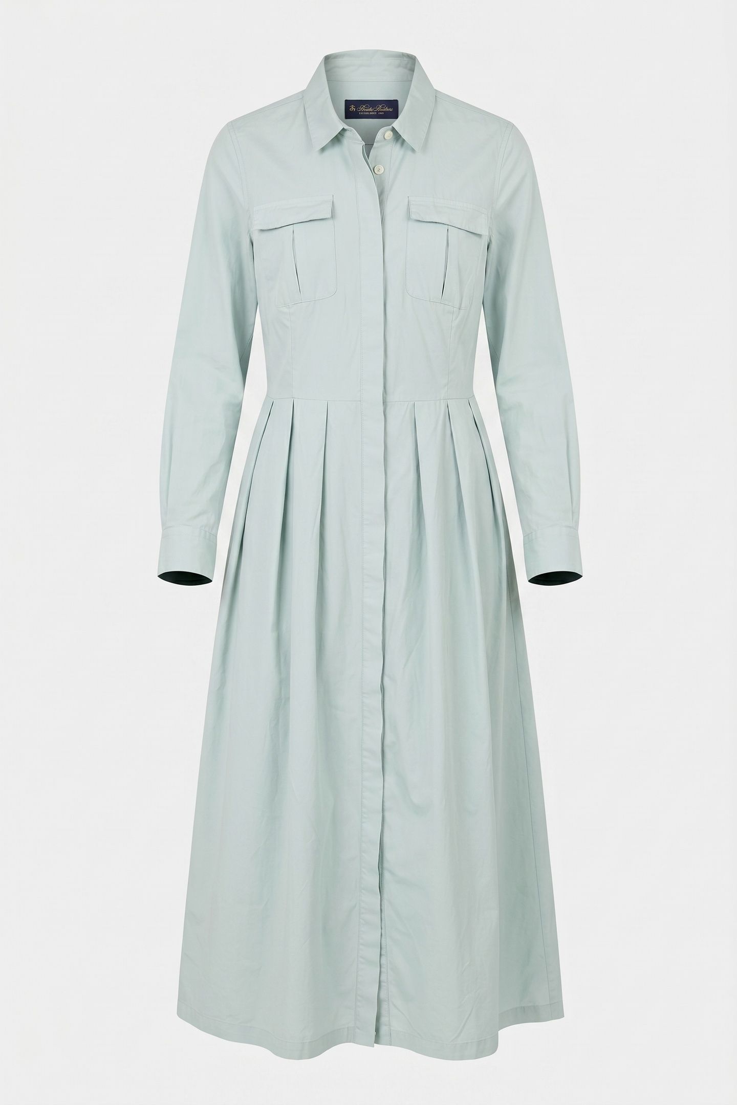 SHIRT DRESS W/POCKETS COTTON SAGE 4
