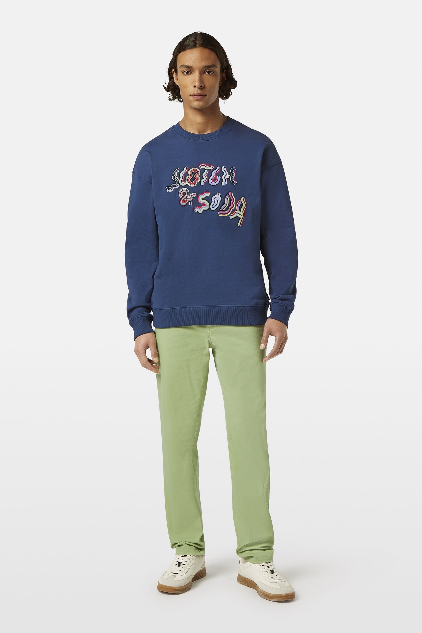 RELAXED-FIT EMBROIDERED SWEATSHIRT ATLANTIC BLUE 2