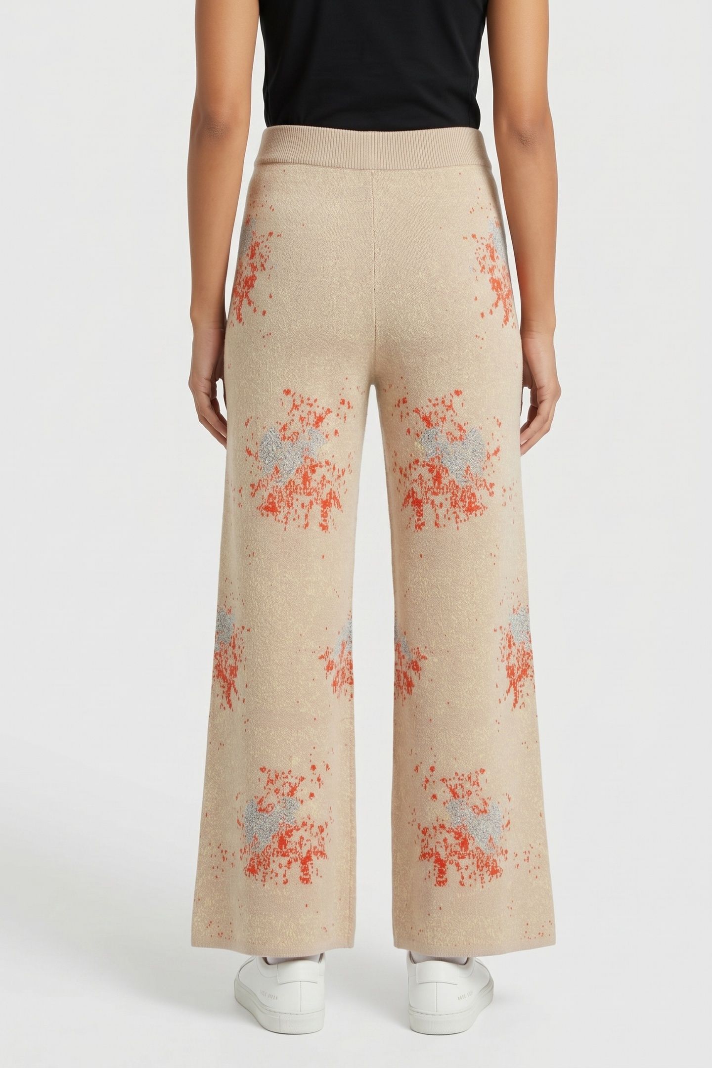 KNITTED JAQUARD PANTS CAFFEE LATTE 3