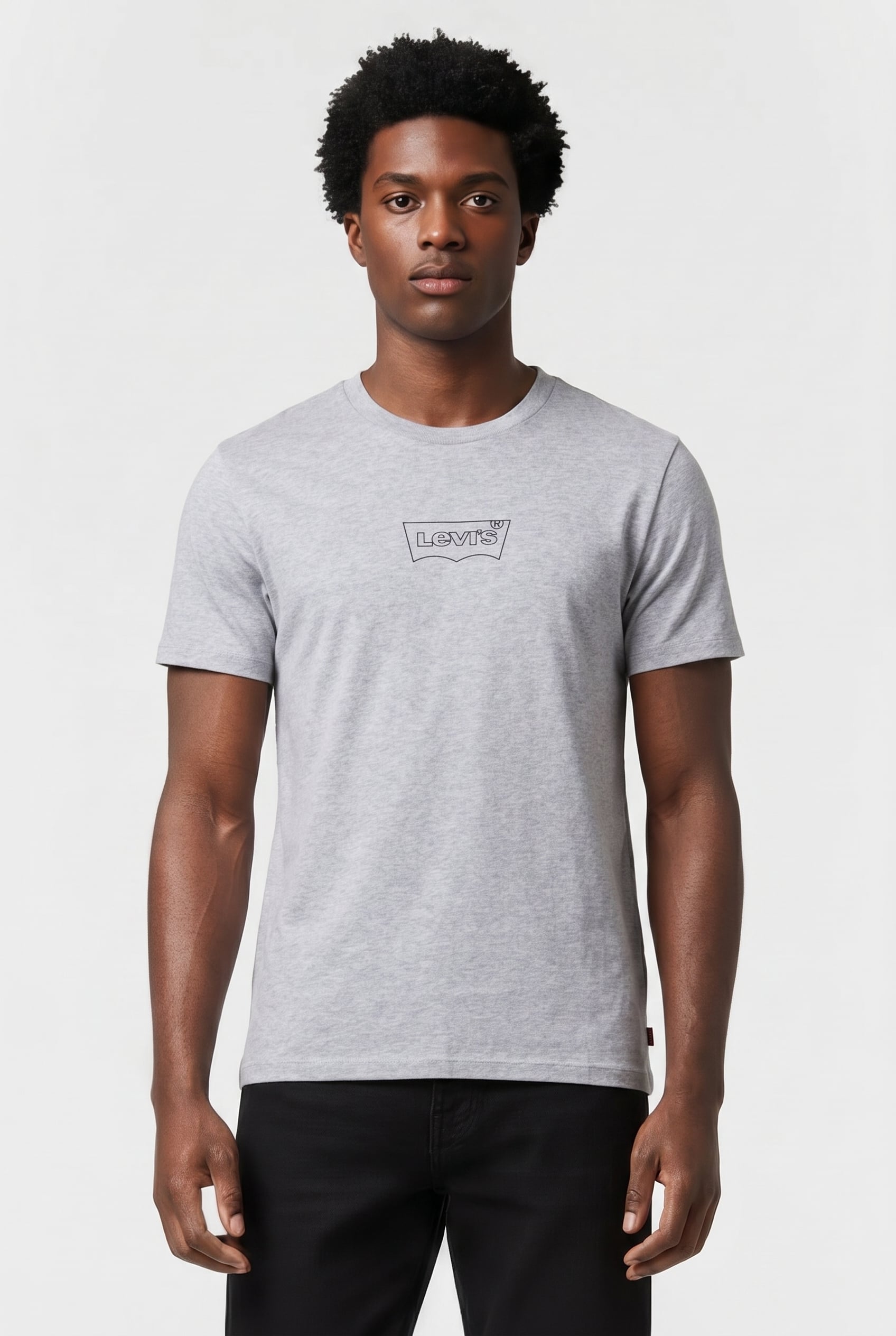 LSEGRAPHIC CREWNECK TE OUTLINE BW BLACK LOGO GREY HEATHER BO 1