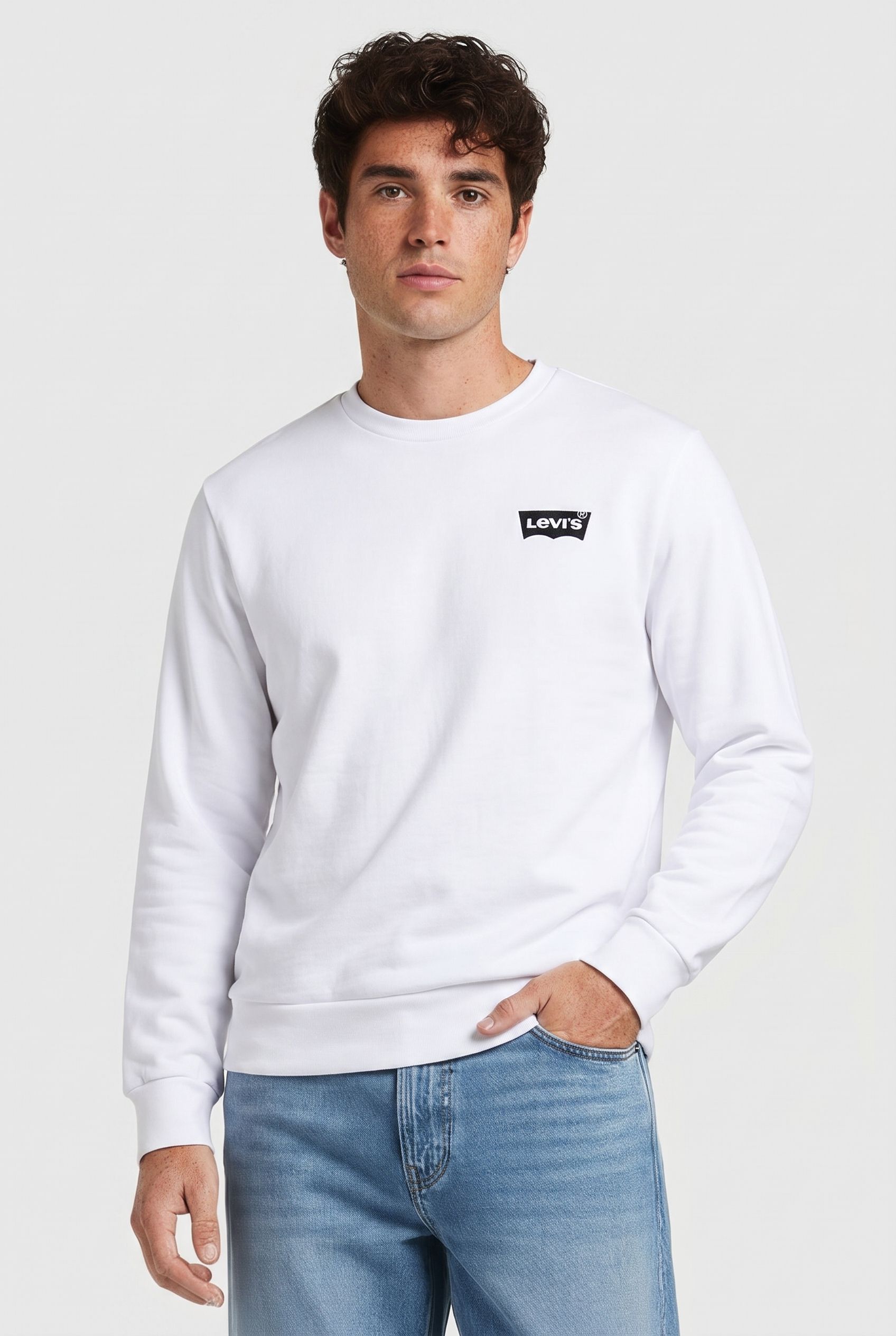 GRAPHIC SWEATSHIRT BATWING FILLED WHITE 1