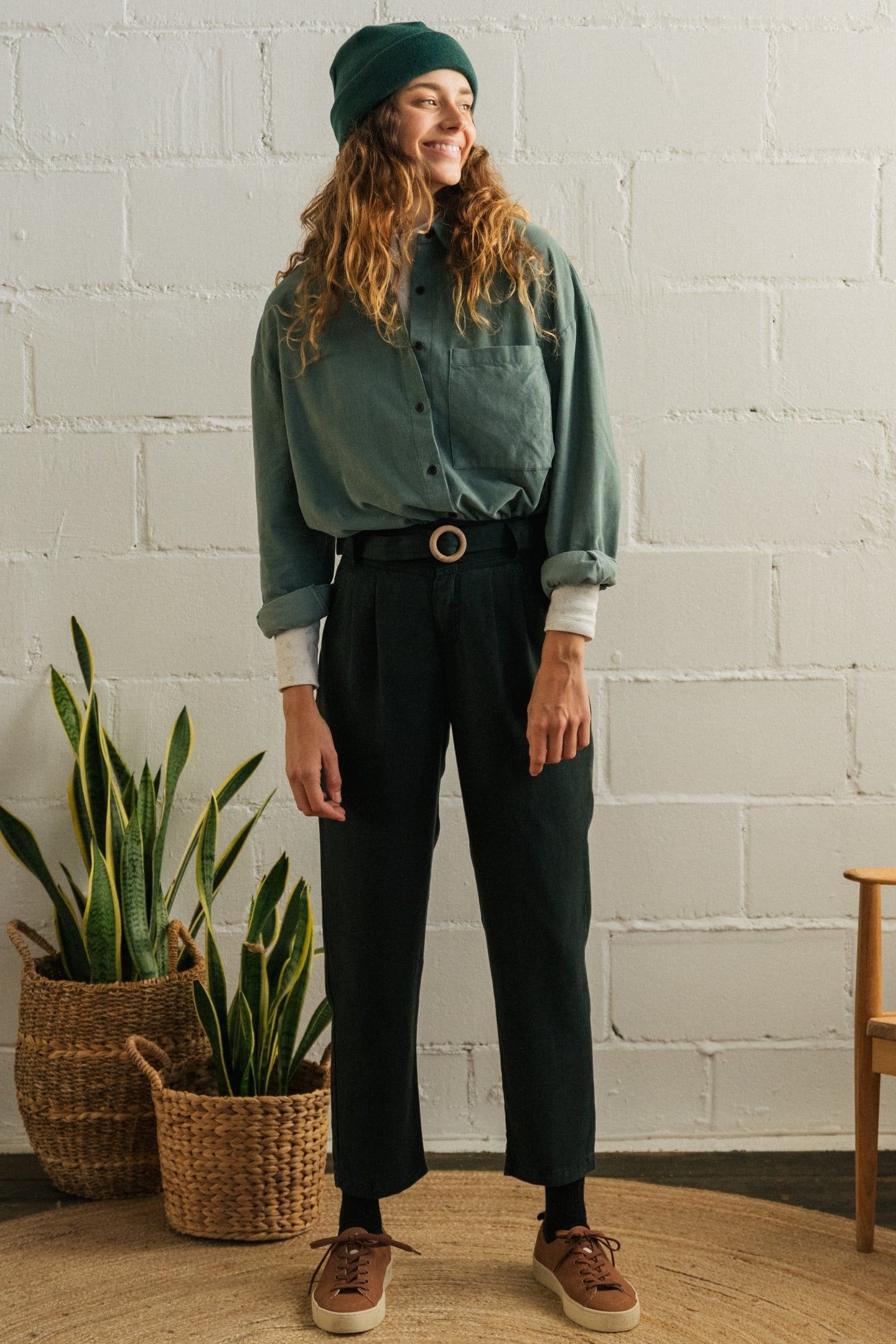 TAKAROA PANTS DEEP GREEN 2