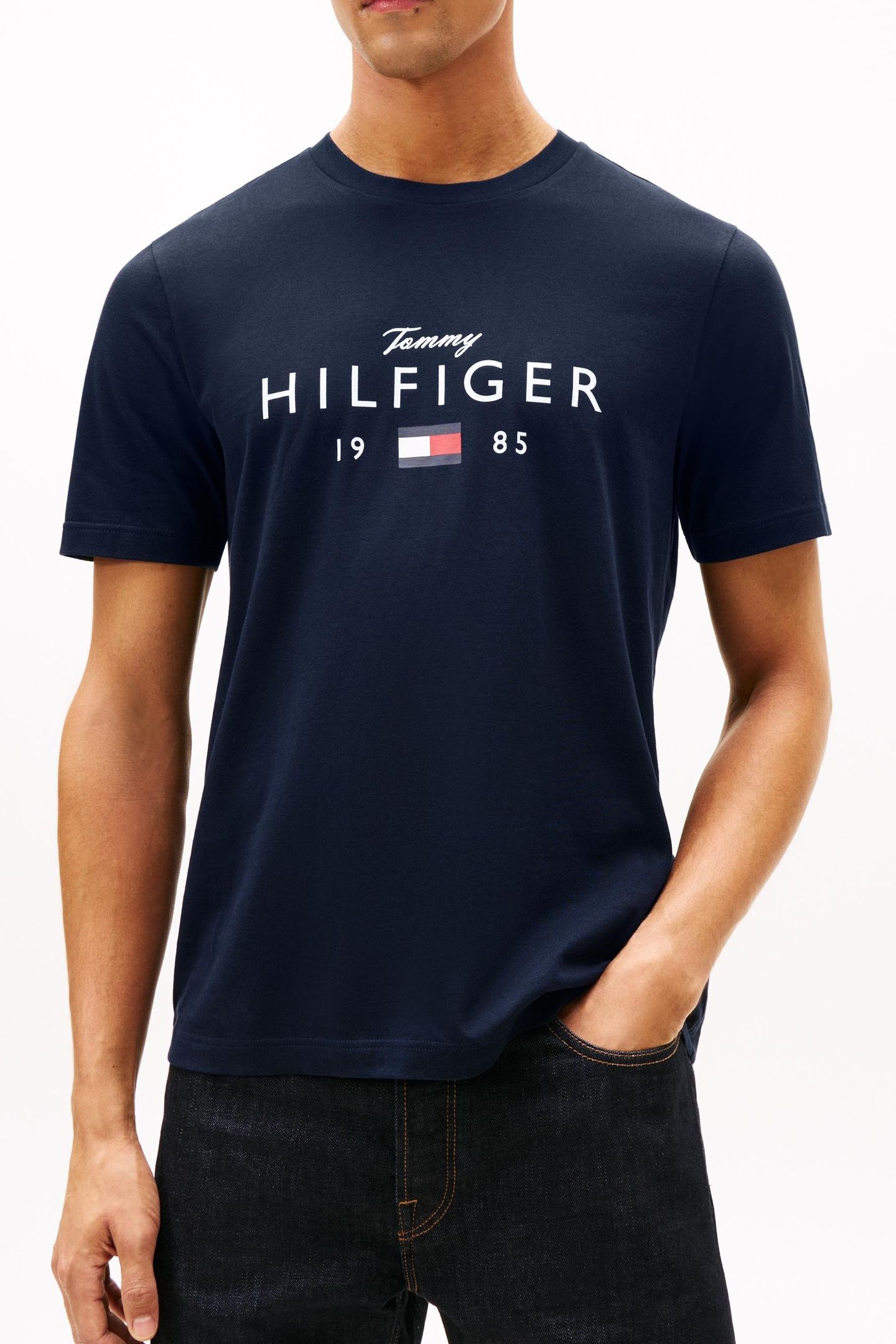 LOGO GRAPHIC JERSEY CREW NECK T-SHIRT DESERT SKY 1