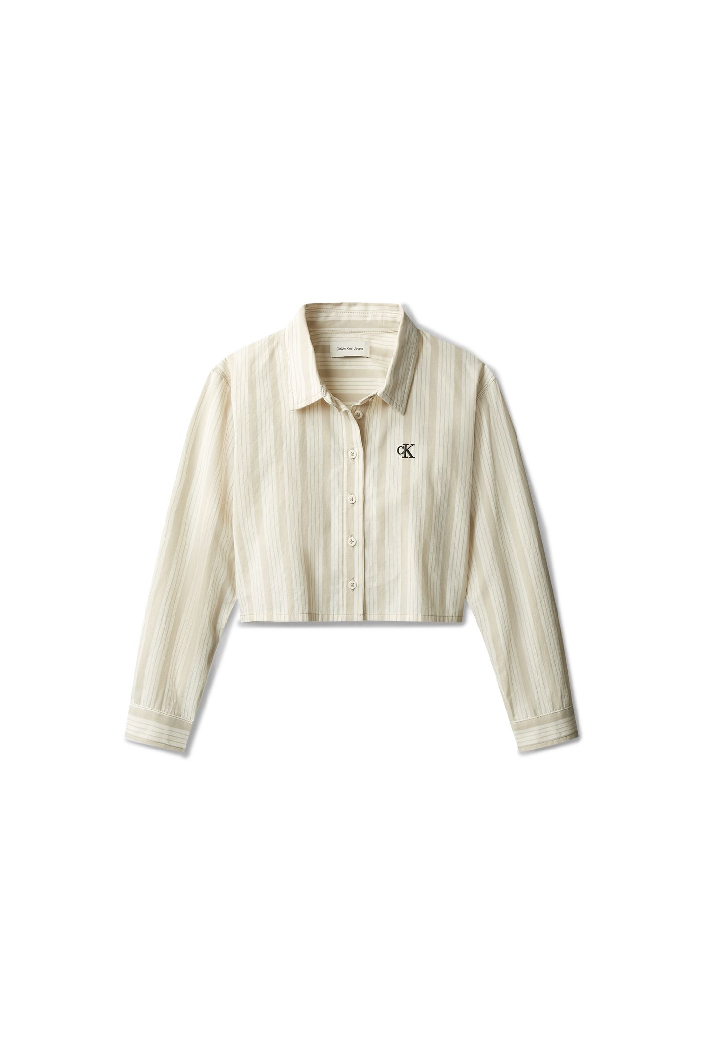 GIRLS STRIPE POPLIN SHIRT ANCIENT MARBLE/WHITE GRAY 4