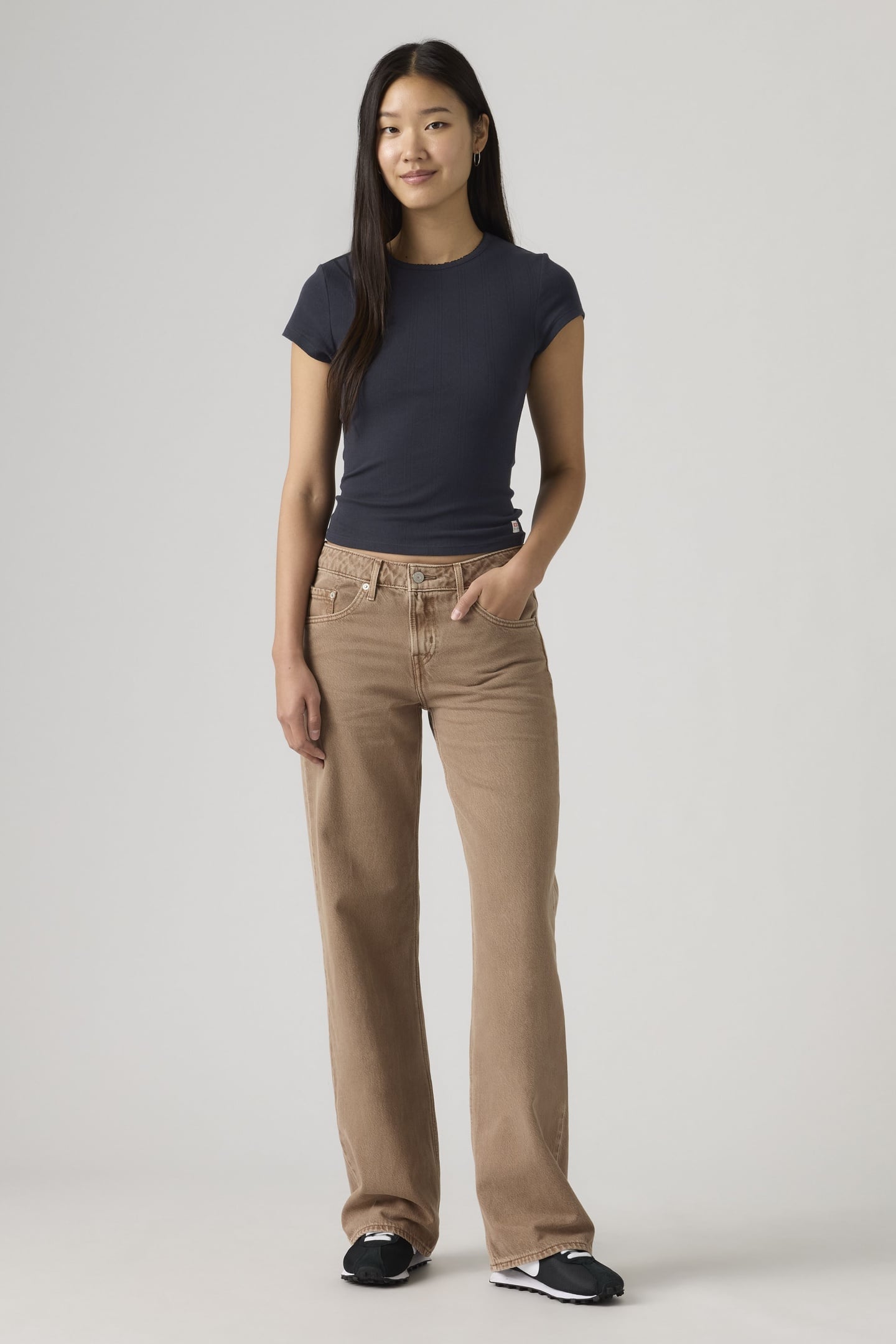 LOW LOOSE WASHED PINE JEANS 1