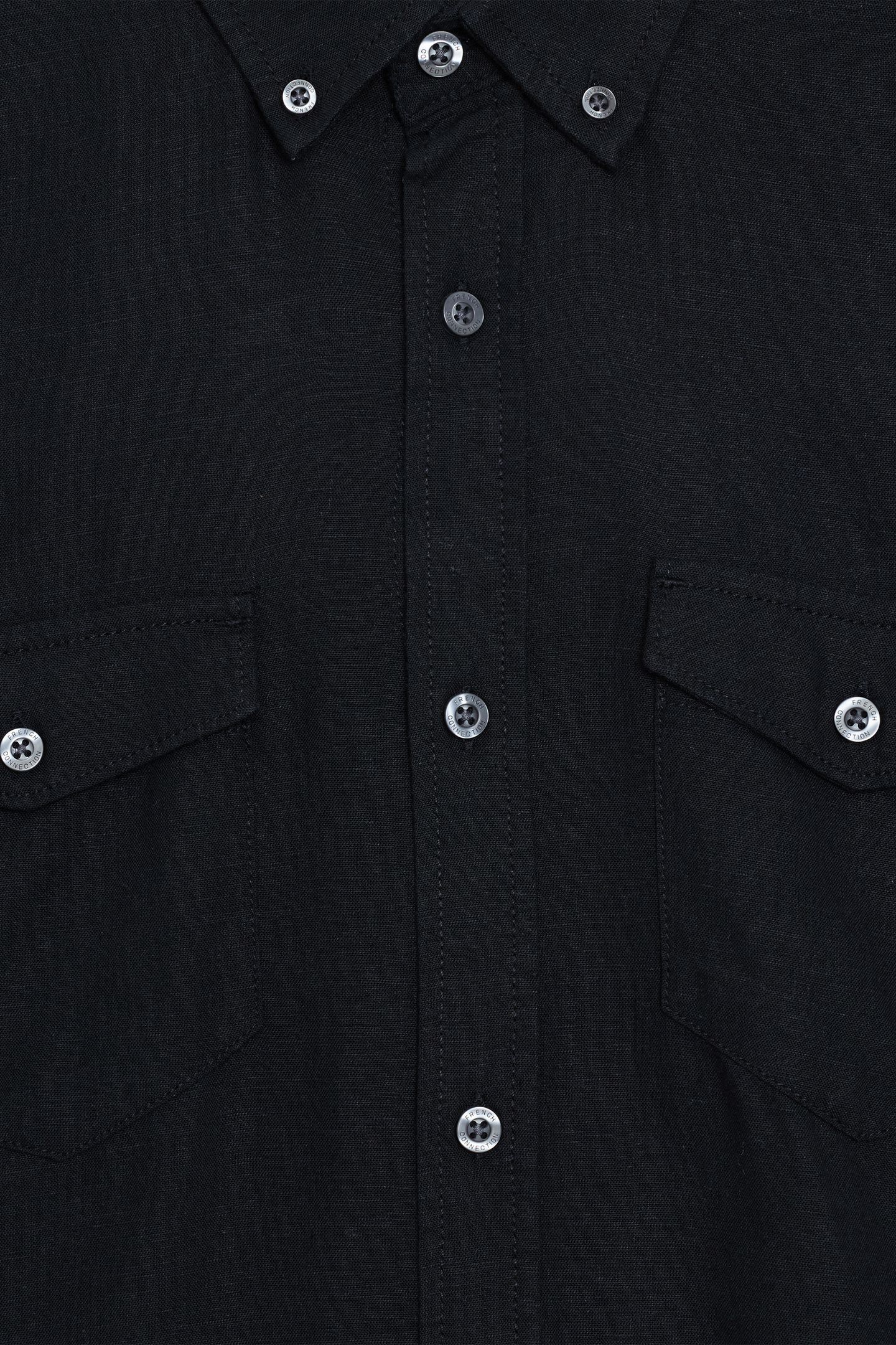LINEN 2 POCKET LS BLACK 4
