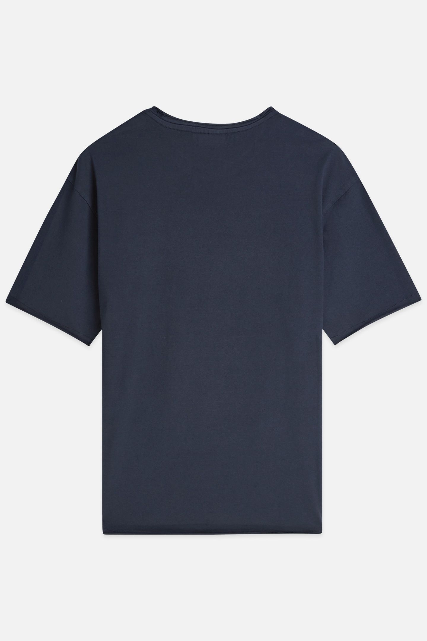 CORE RAW-EDGED RELAXED-FIT GARMENT-DYED T-SHIRT SKY CAPTAIN 5