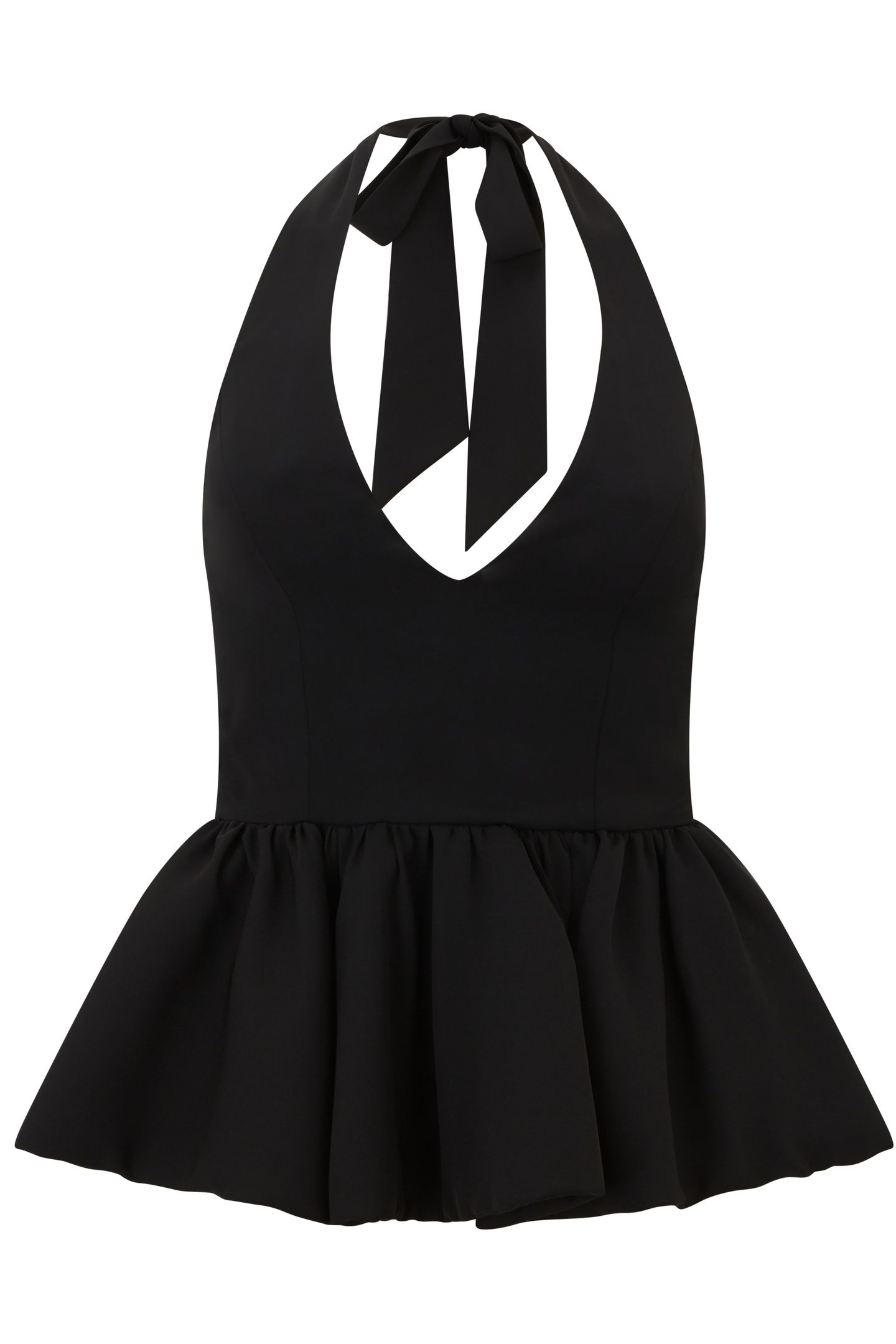 PEPLUM TOP BLACK 5