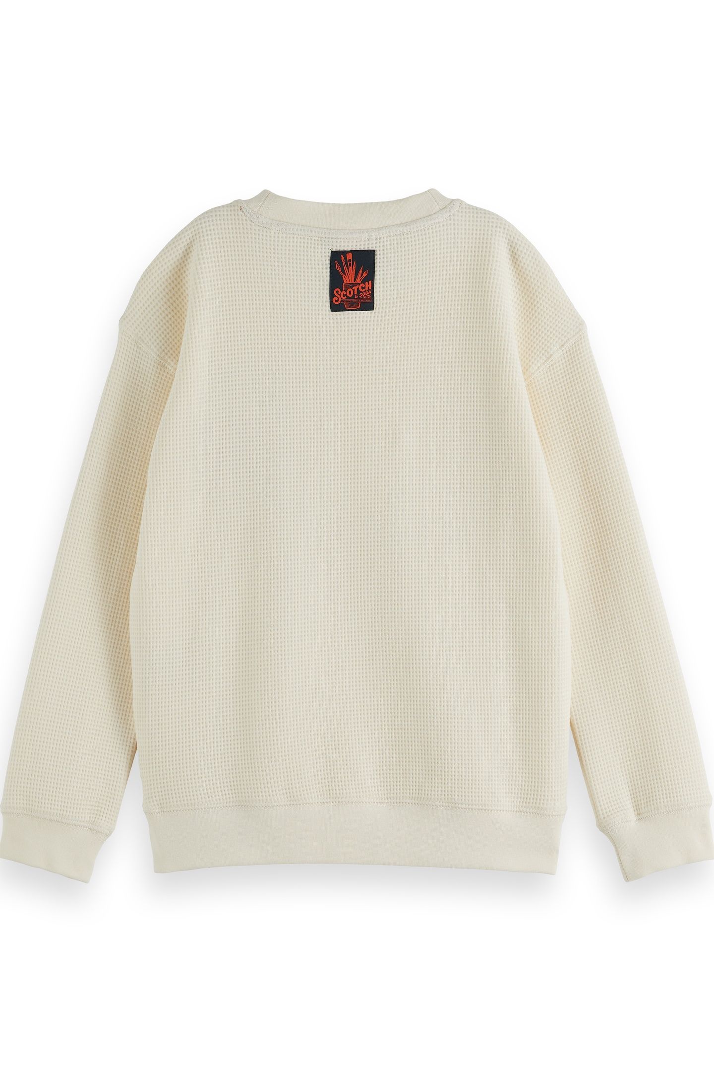 BOY RELAXED-FIT WAFFLE SWEATSHIRT EGGNOG 2