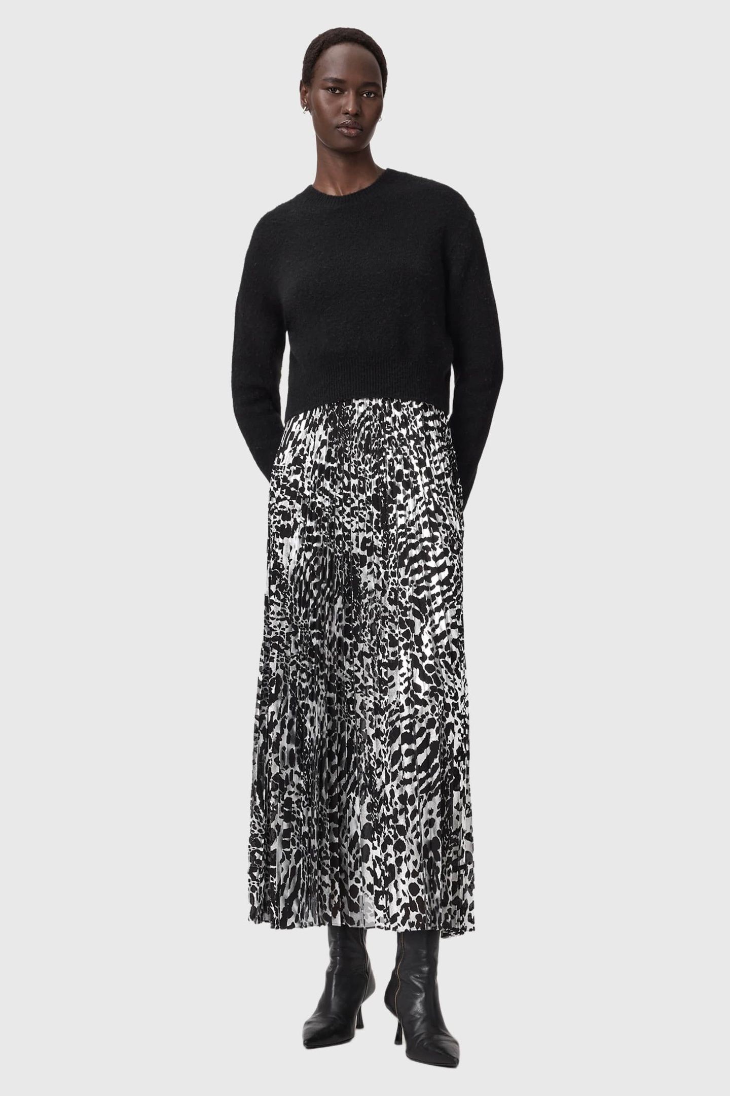 SPARK LEPPO DRESS BLACK/CHARCOAL 3