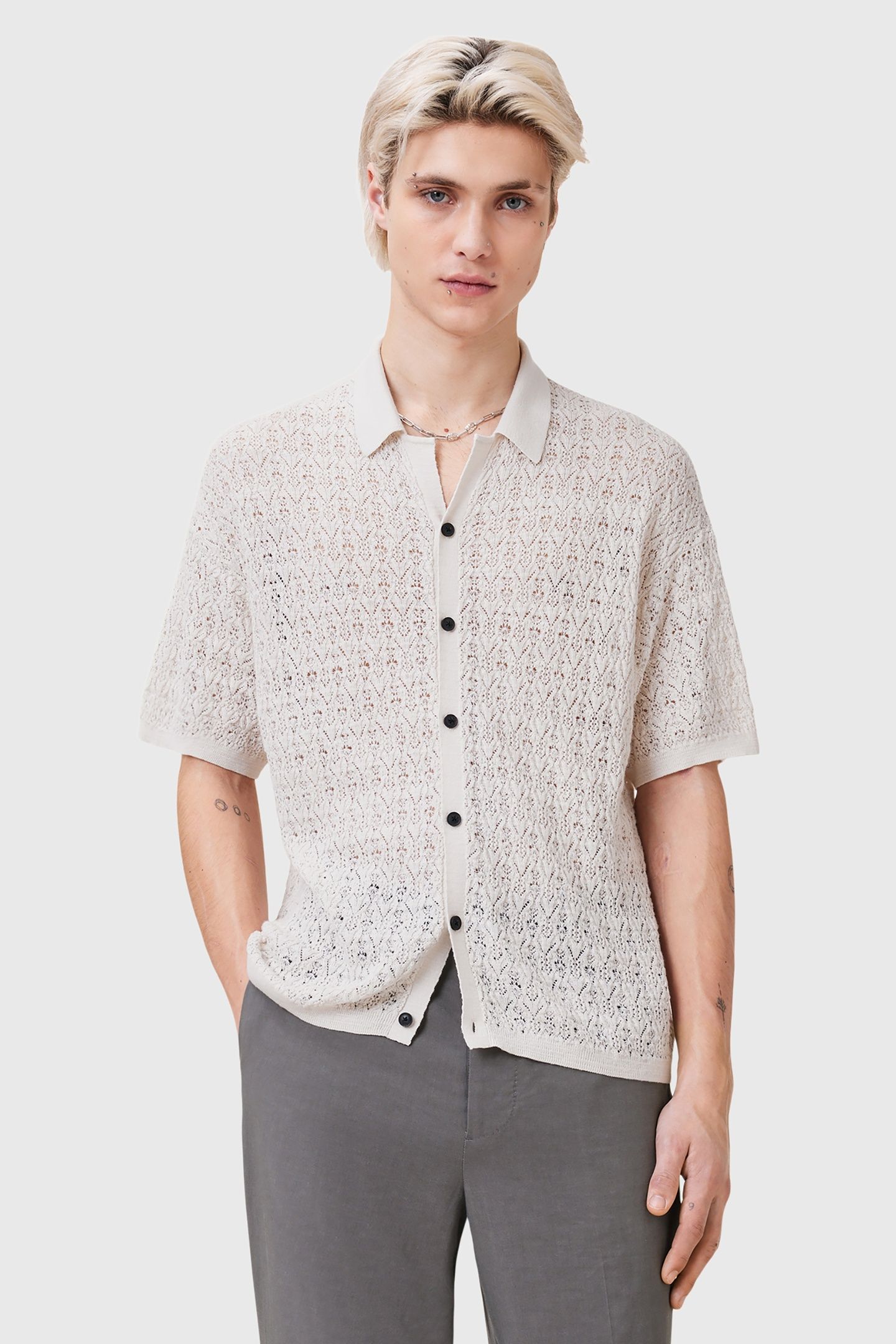 LOIRE SS CARDIGAN ECRU WHITE 3
