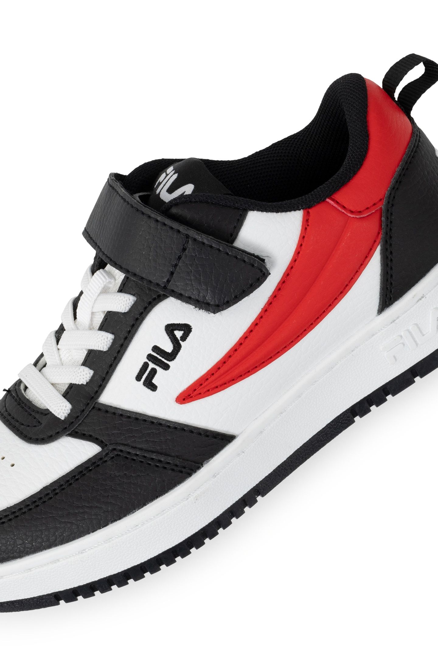 REGA NF VELCRO KIDS BLACK-FILA RED 4