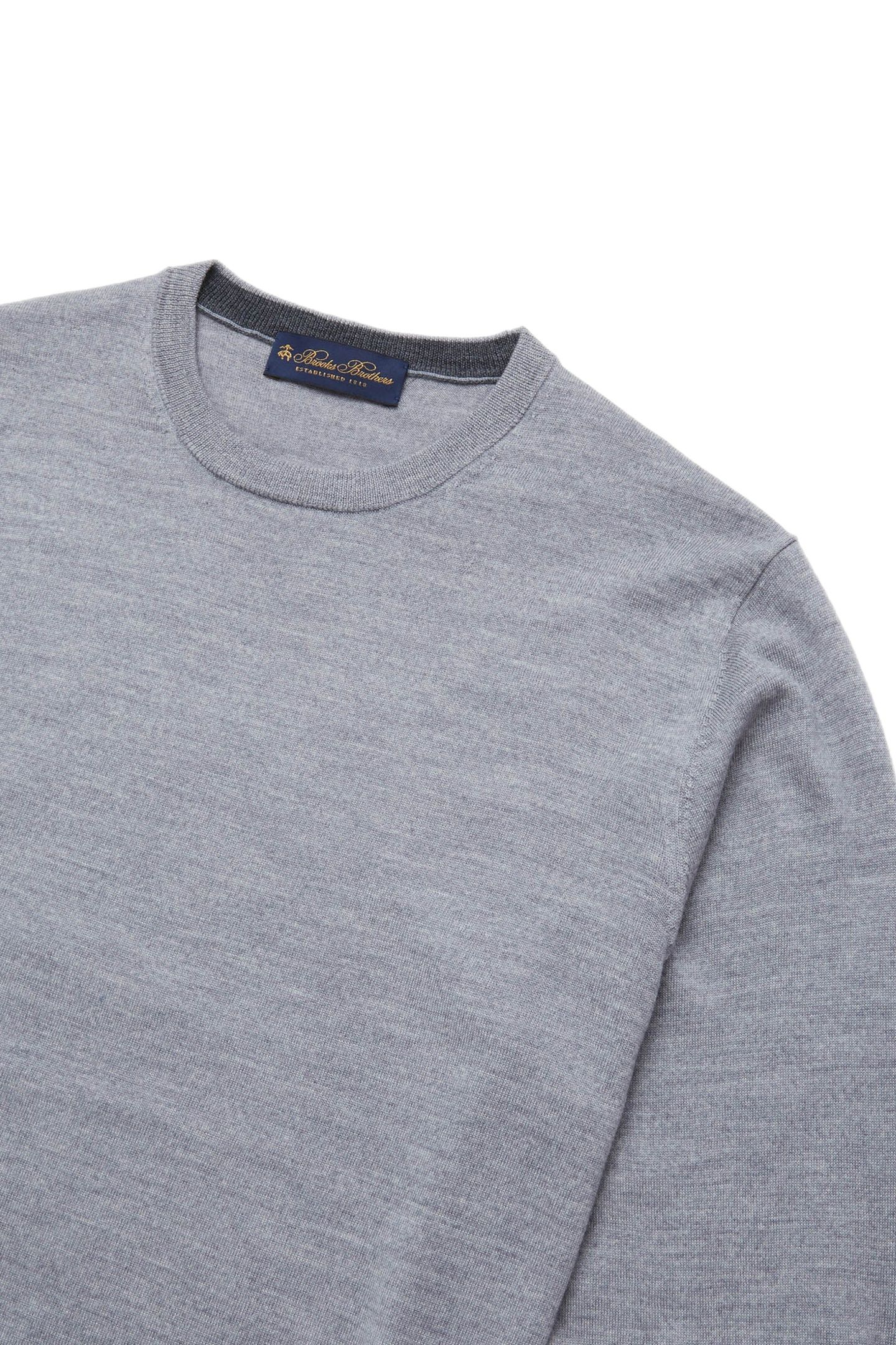 MERINO WOOL CREW-NECK SWEATER MID GREY 4