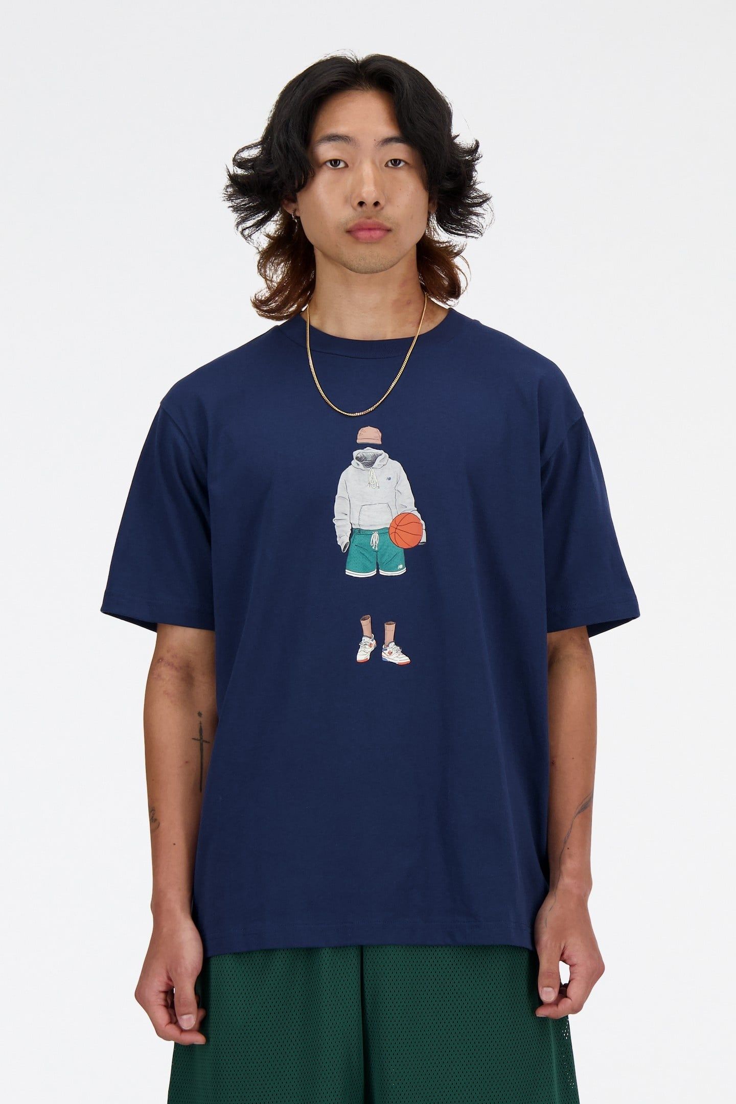 ATHLETICS BASKETBALL T-SHIRT NBNAVY 1