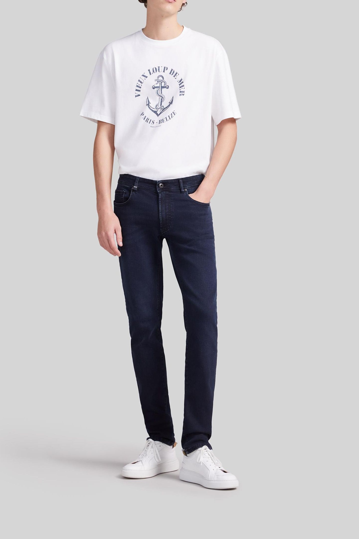 DARK NAVY WATERLESS ZIGGY SLIM JEANS 3