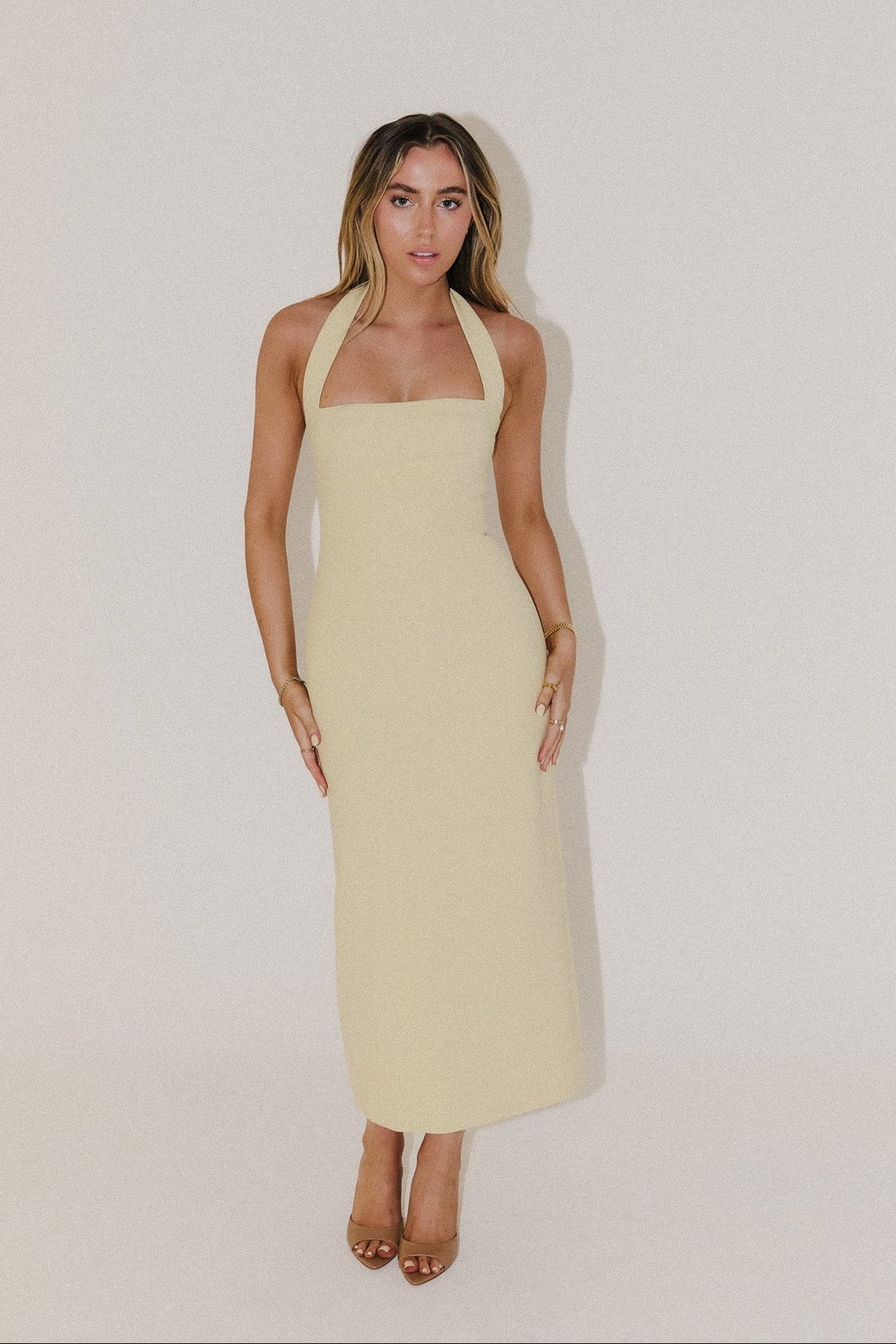 HALTER MIDI DRESS LEMON 3