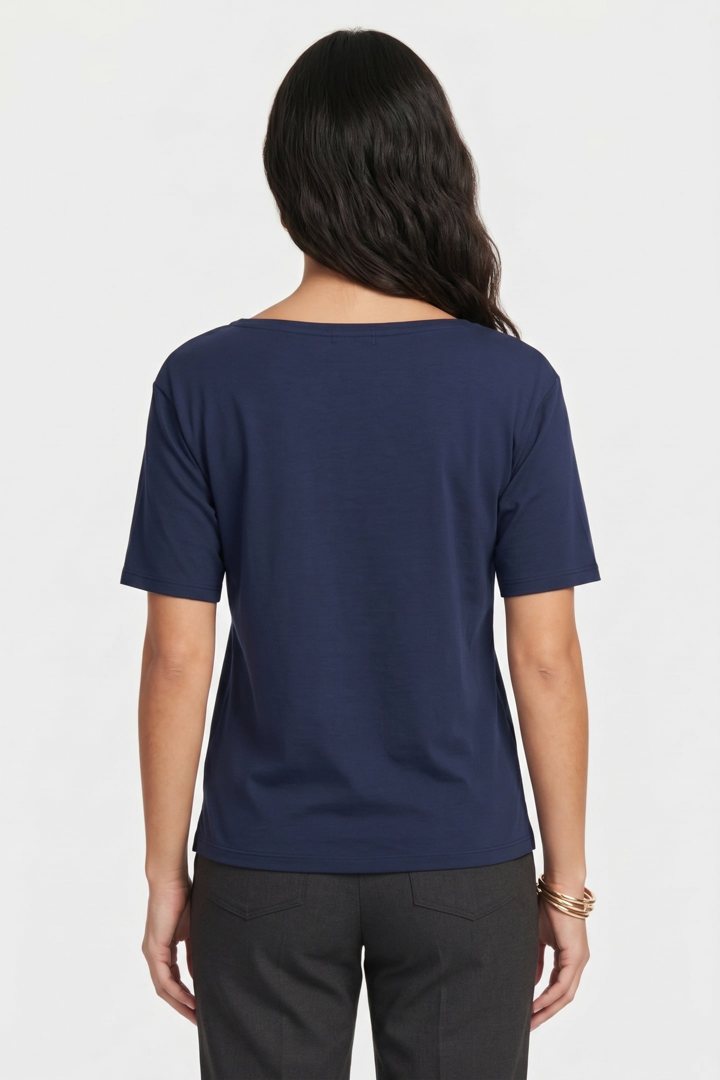 LOGOED T-SHIRT COTTON NAVY 2