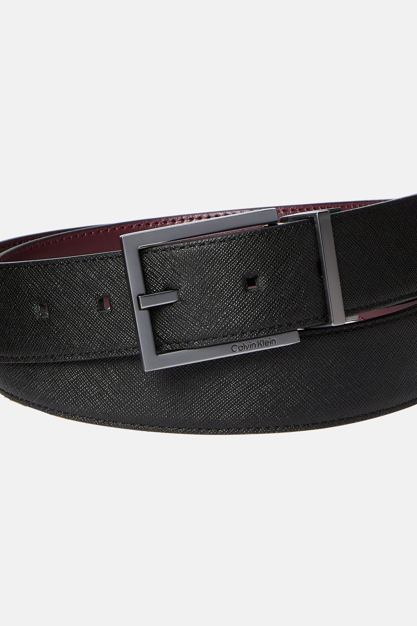 SQUARE BUCKLE 32MM BELT BLACK/DECADENT CHOCOLATE 3
