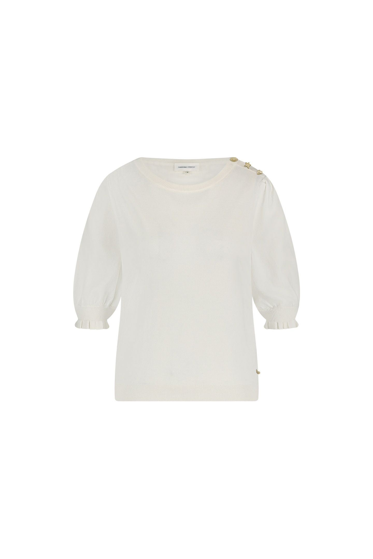 MOLLY SHORT SLEEVE PULLOVER COSY WHITE 4