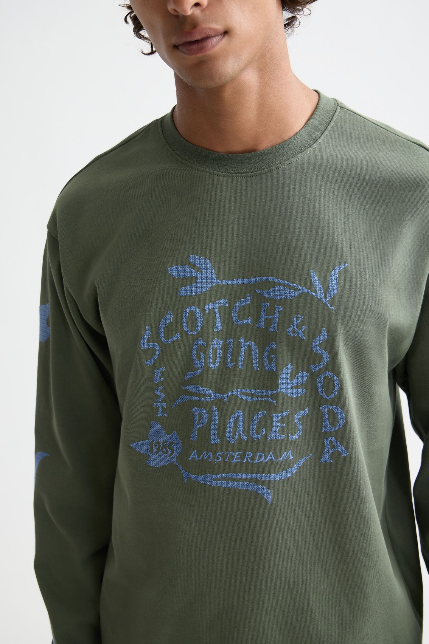 RELAXED FIT ARTWORK T-SHIRT LS THYME 6