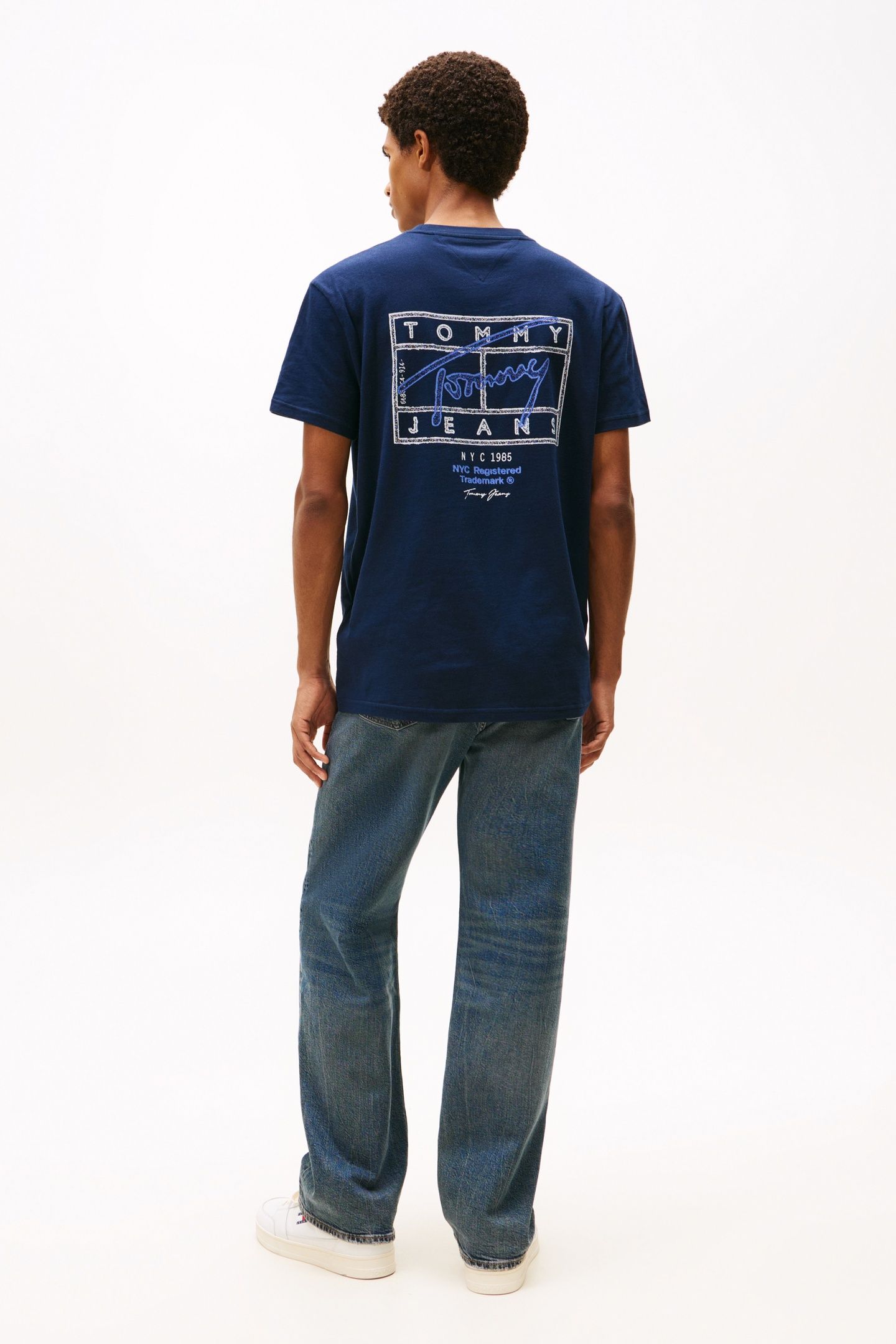 REGULAR SIGN SPRAY T-SHIRT DARK NIGHT NAVY 3