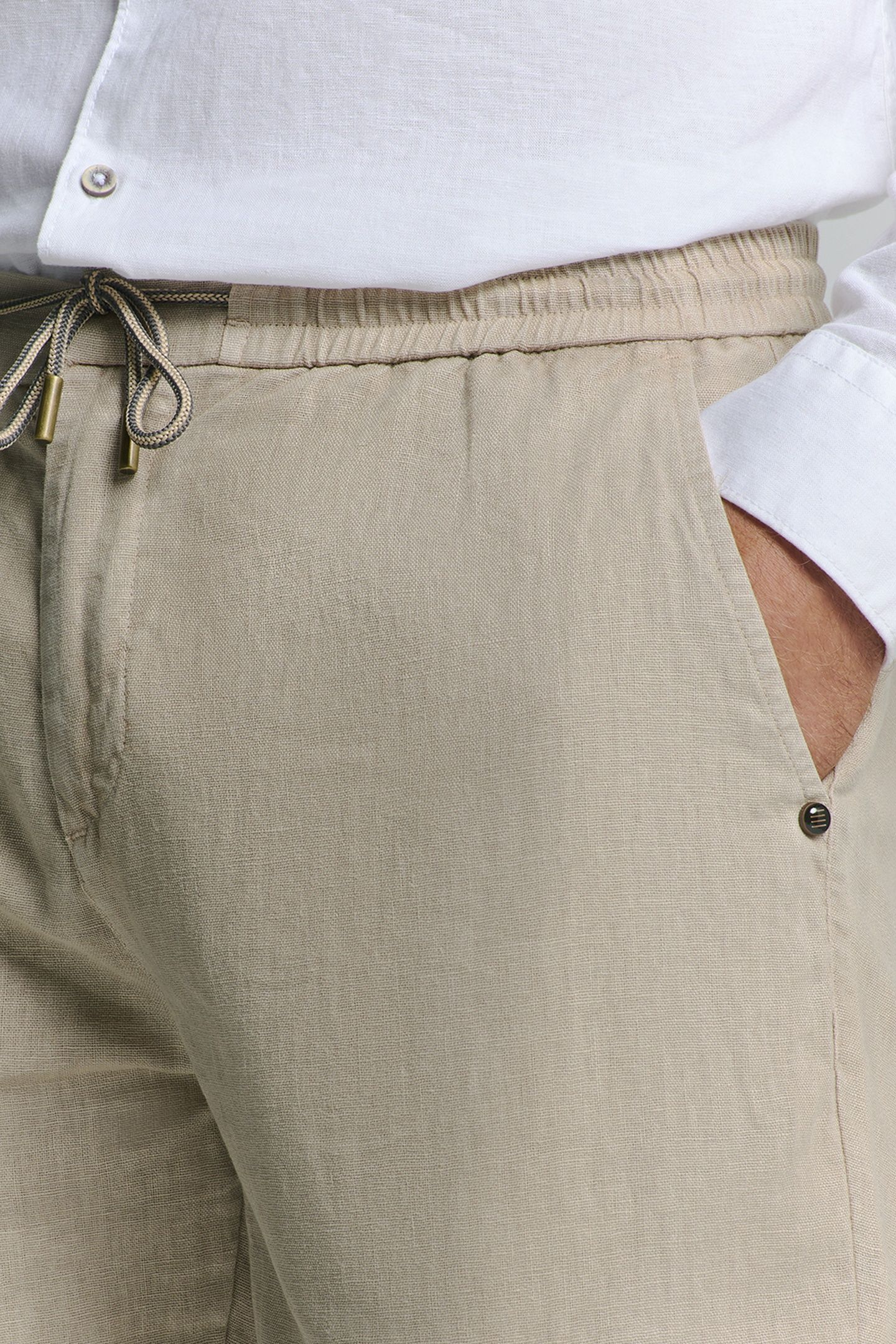 PANTS WITH LINEN GARMENT DYED LIGHT DESERT 7