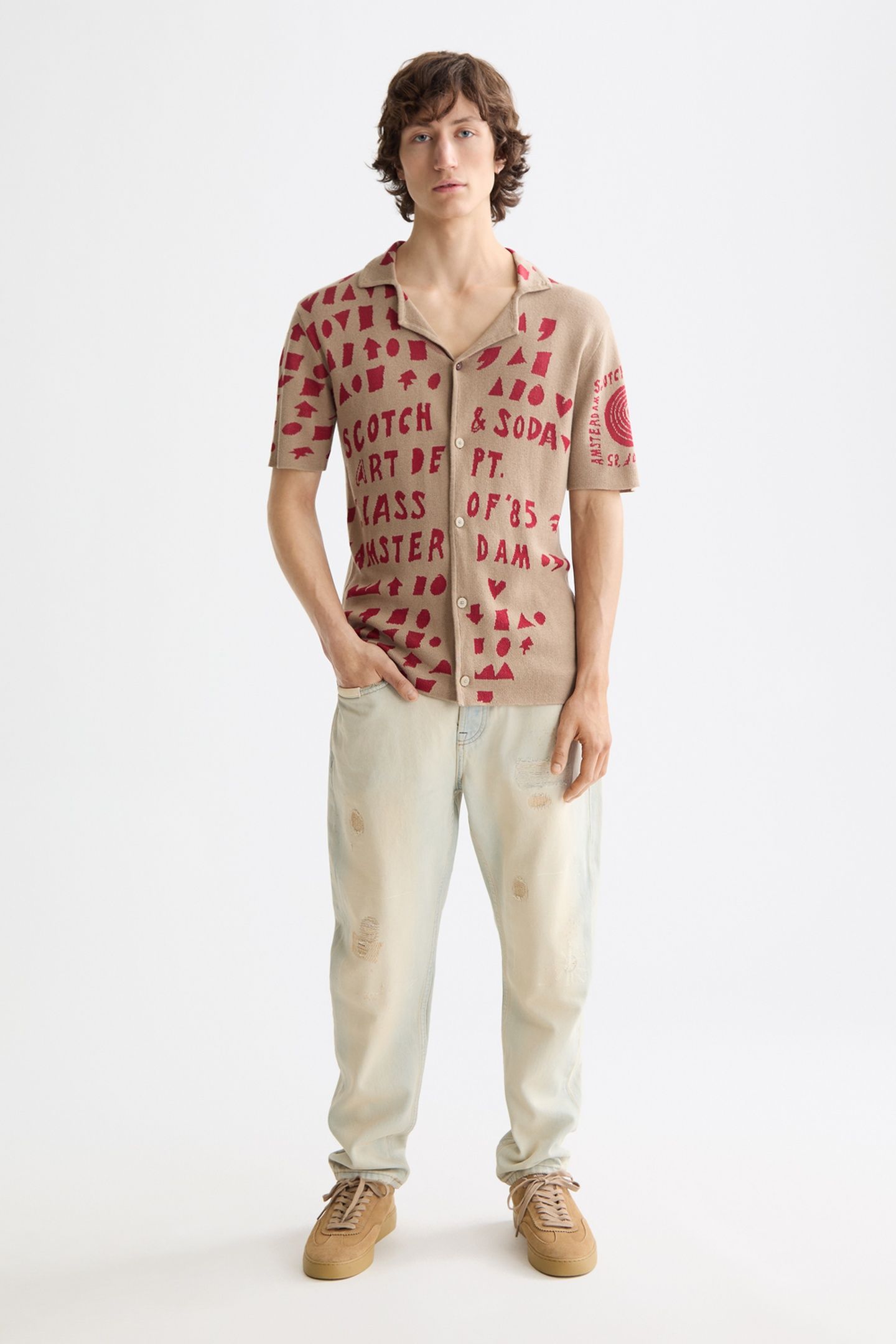JACQUARD KNITTED SHIRT PLAZA TAUPE 5