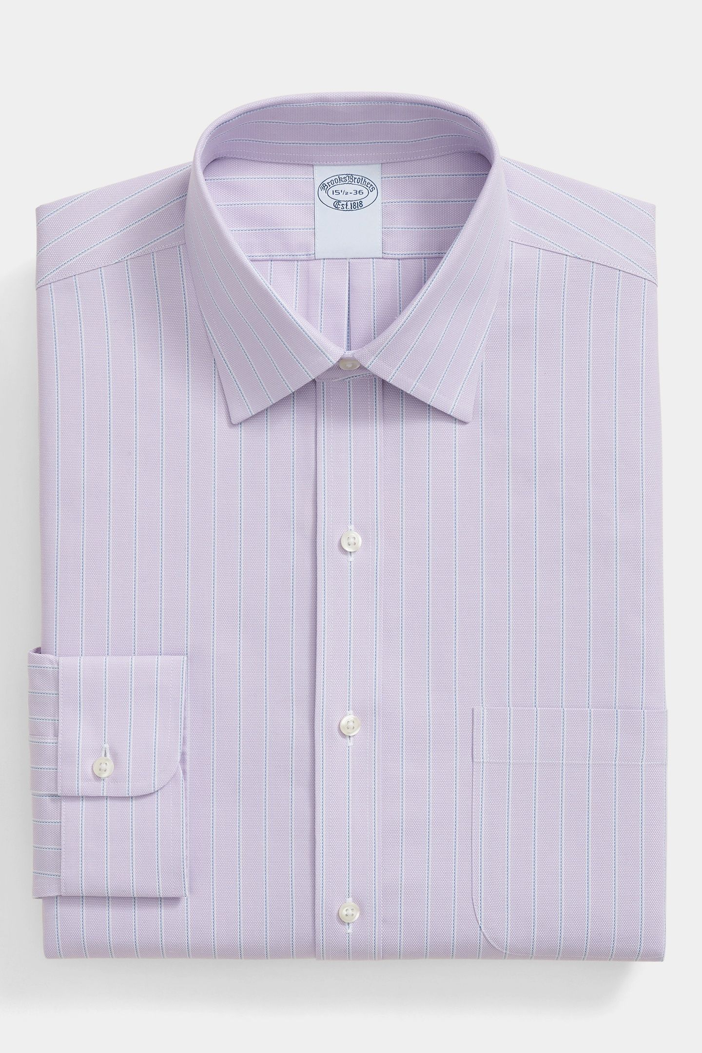 SLIM FIT NON-IRON OXFORD SHIRT WITH AINSLEY COLLAR LIGHT PUR 1