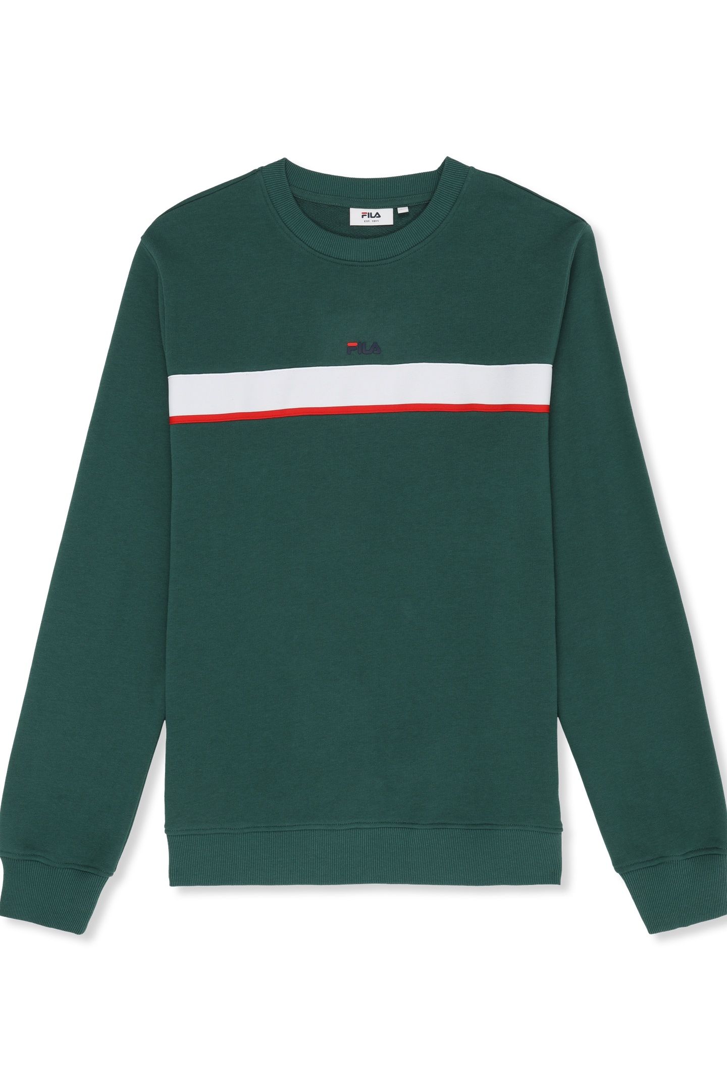SAGANO REGULAR TAPED CREWNECK SWEATSHIRT POSY GREEN 4