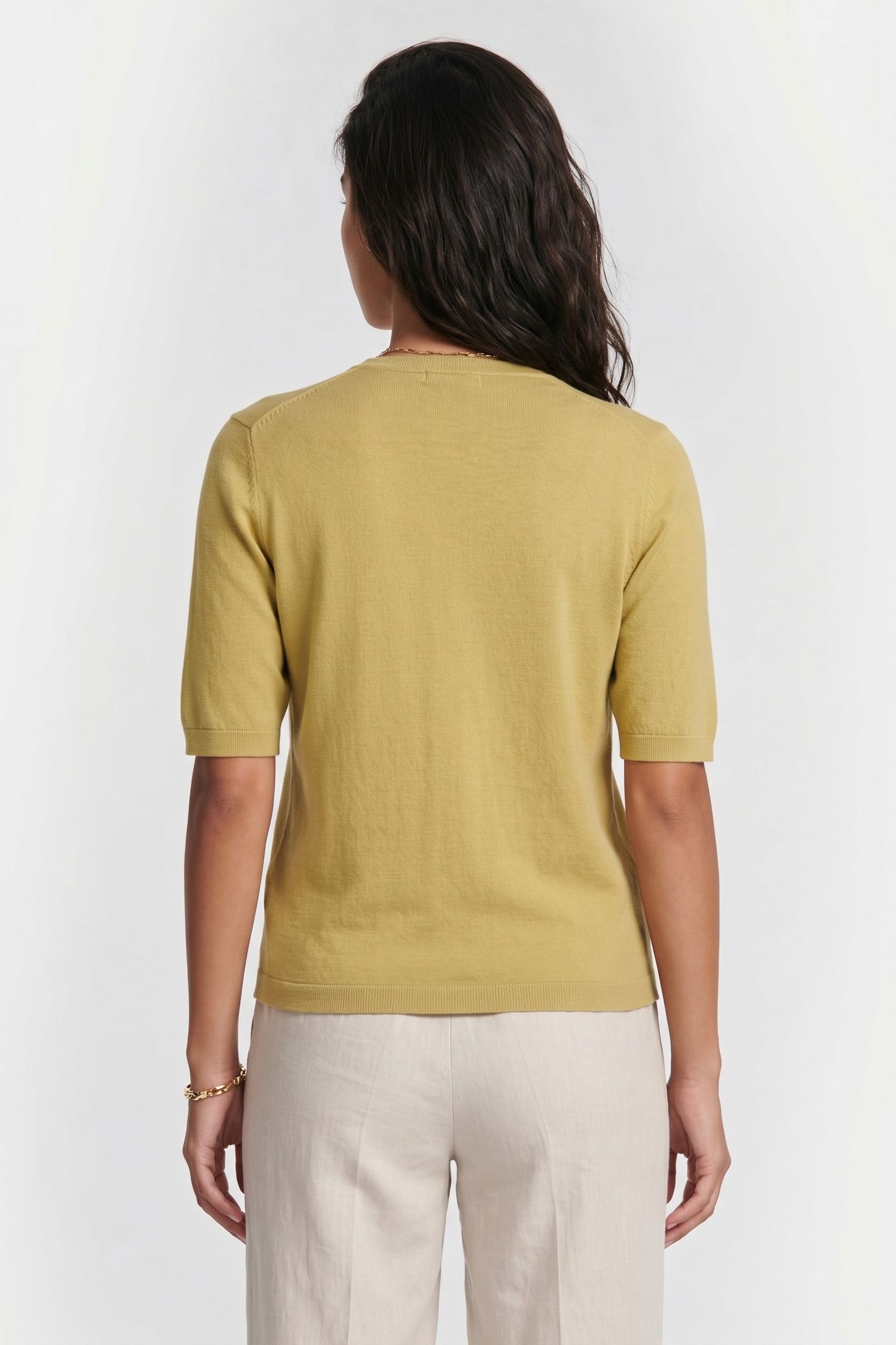 SILK CREWNECK CARDIGAN MINT 2