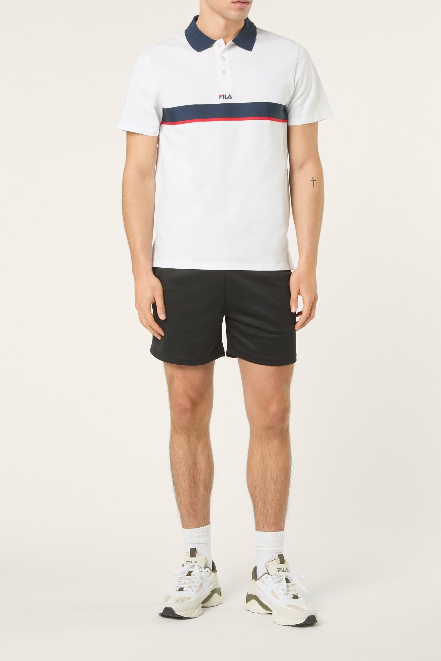 SAGANO RELAXED TAPED POLO SHIRT BRIGHT WHITE 2