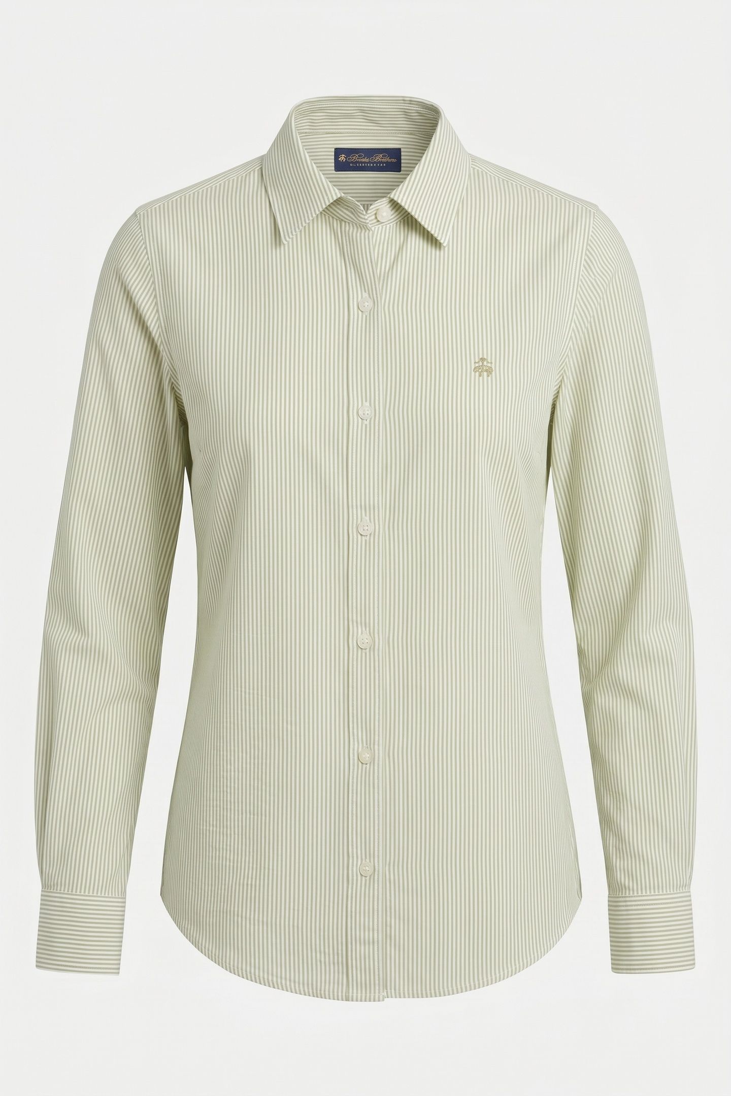 SEERSUCKER LOGOED SHIRT COTTON GREEN 4