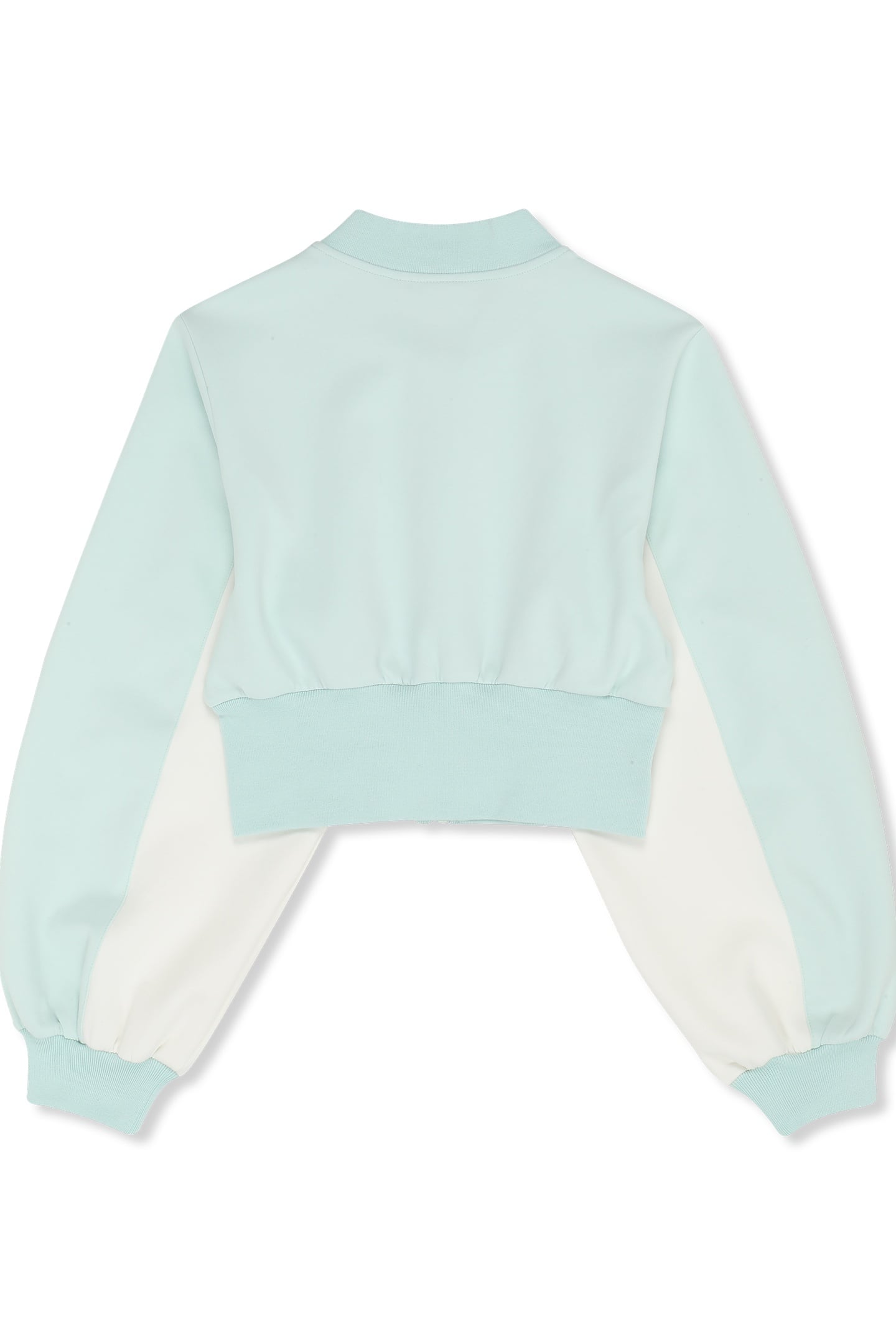 LECORE CROPPED HIGH RIB SCUBA TRACK JACKET SOOTHING SEA-EGRE 5