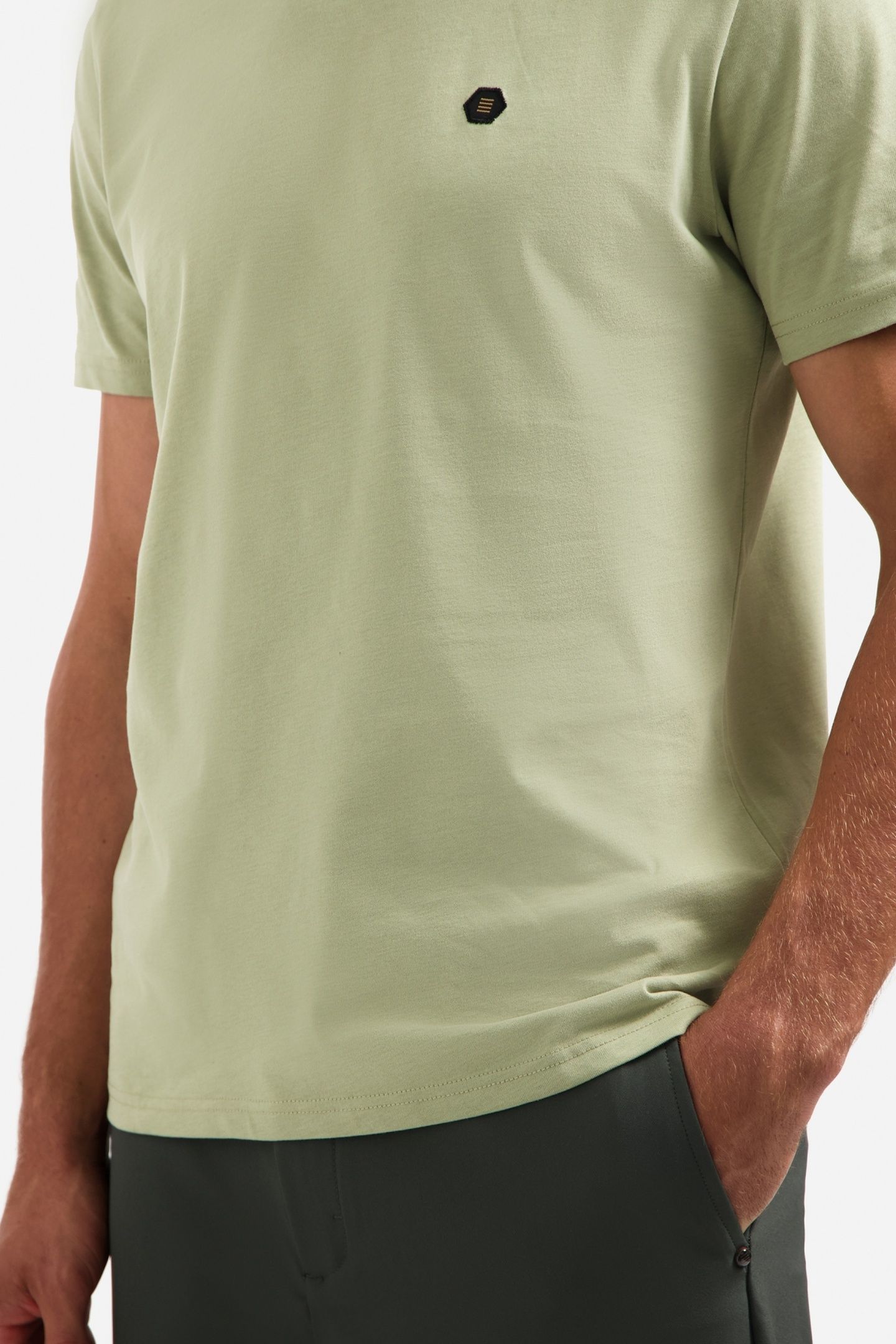 T-SHIRT CREWNECK PEACHED LIGHT MOSS 7