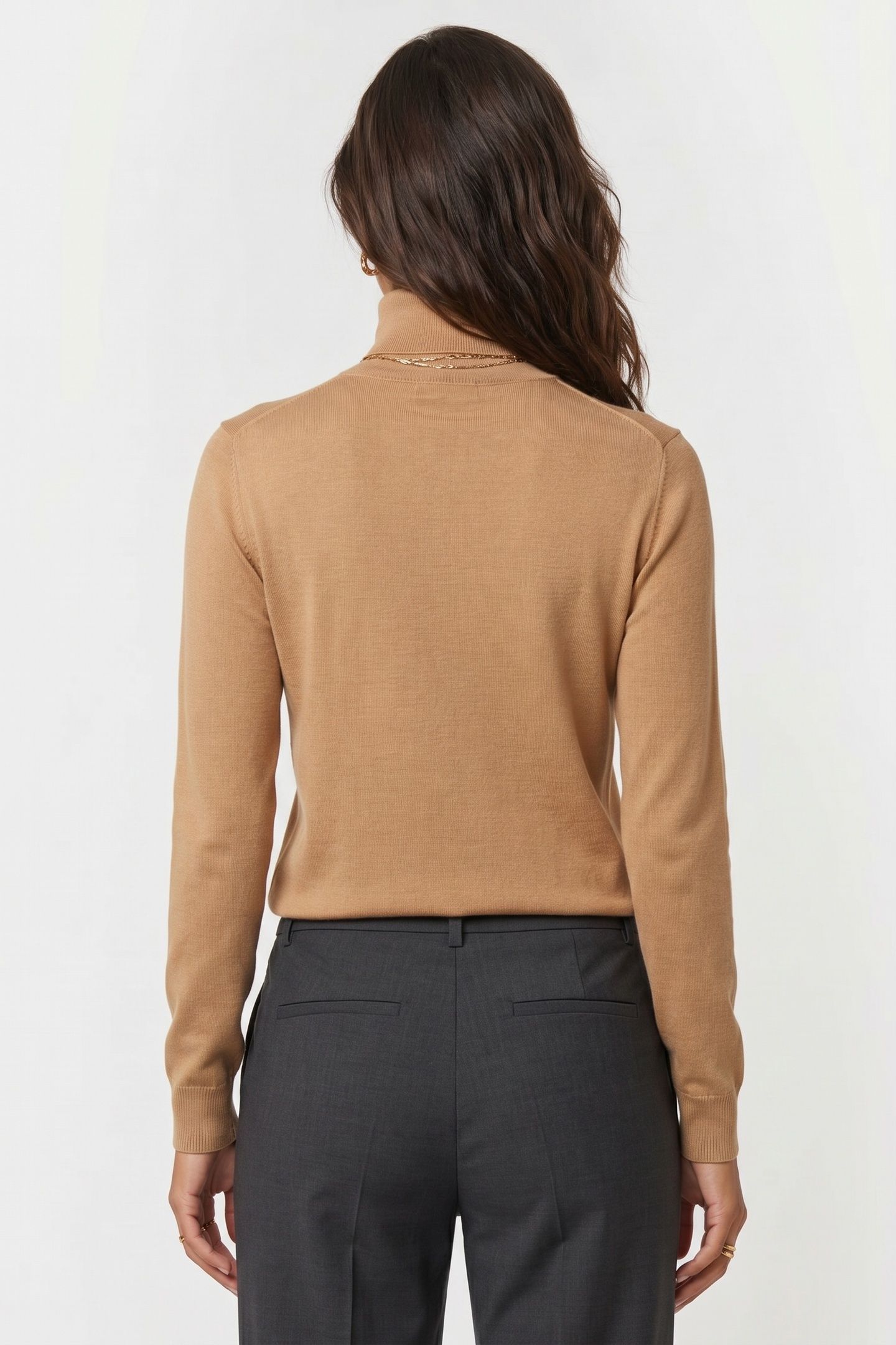MERINO WOOL TURTLENECK CAMEL 2