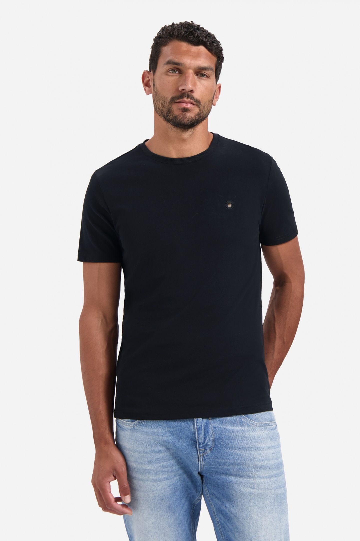 T-SHIRT CREWNECK PEACHED BLACK 1