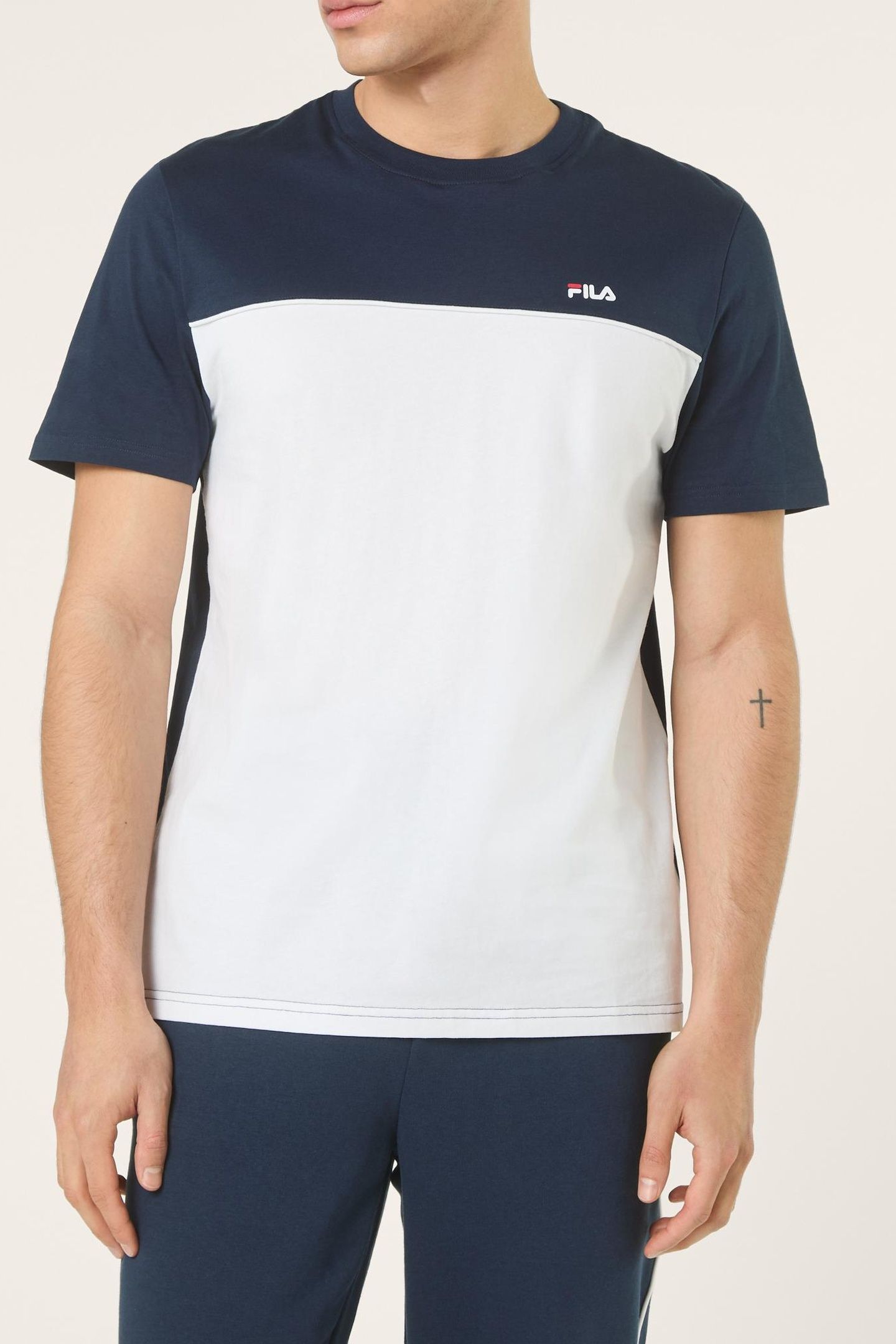 NARNALI REGULAR BLOCKED T-SHIRT BLACK IRIS-BRIGHT WHITE 1