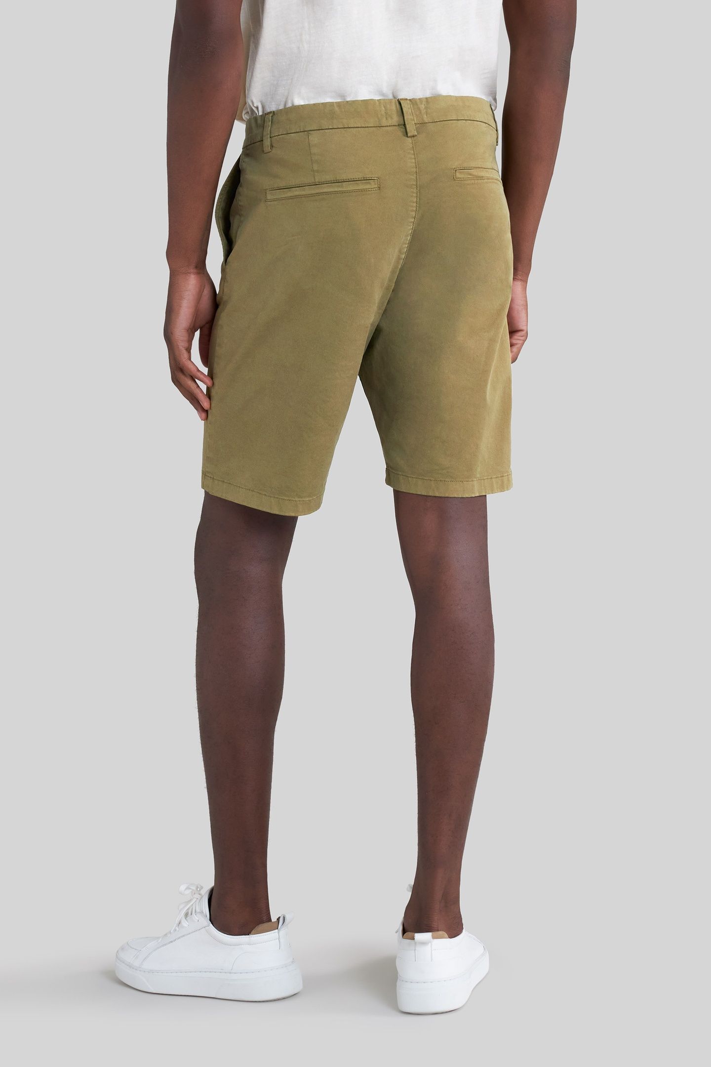 KHAKI TAPERED CHINO BERMUDAS 3