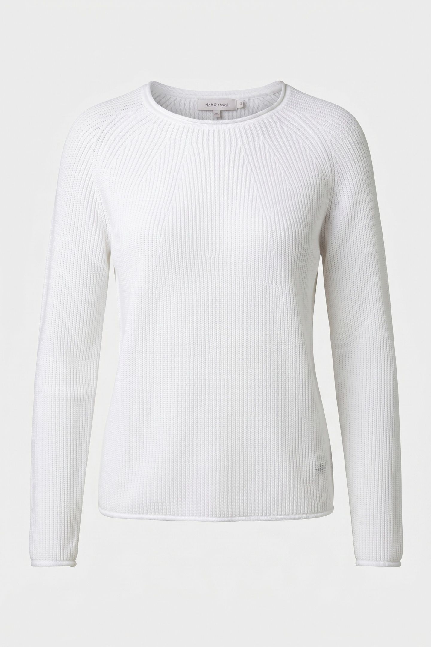 SEAMLESS CREW-NECK HALF CARDIGAN PEARL WHITE 3