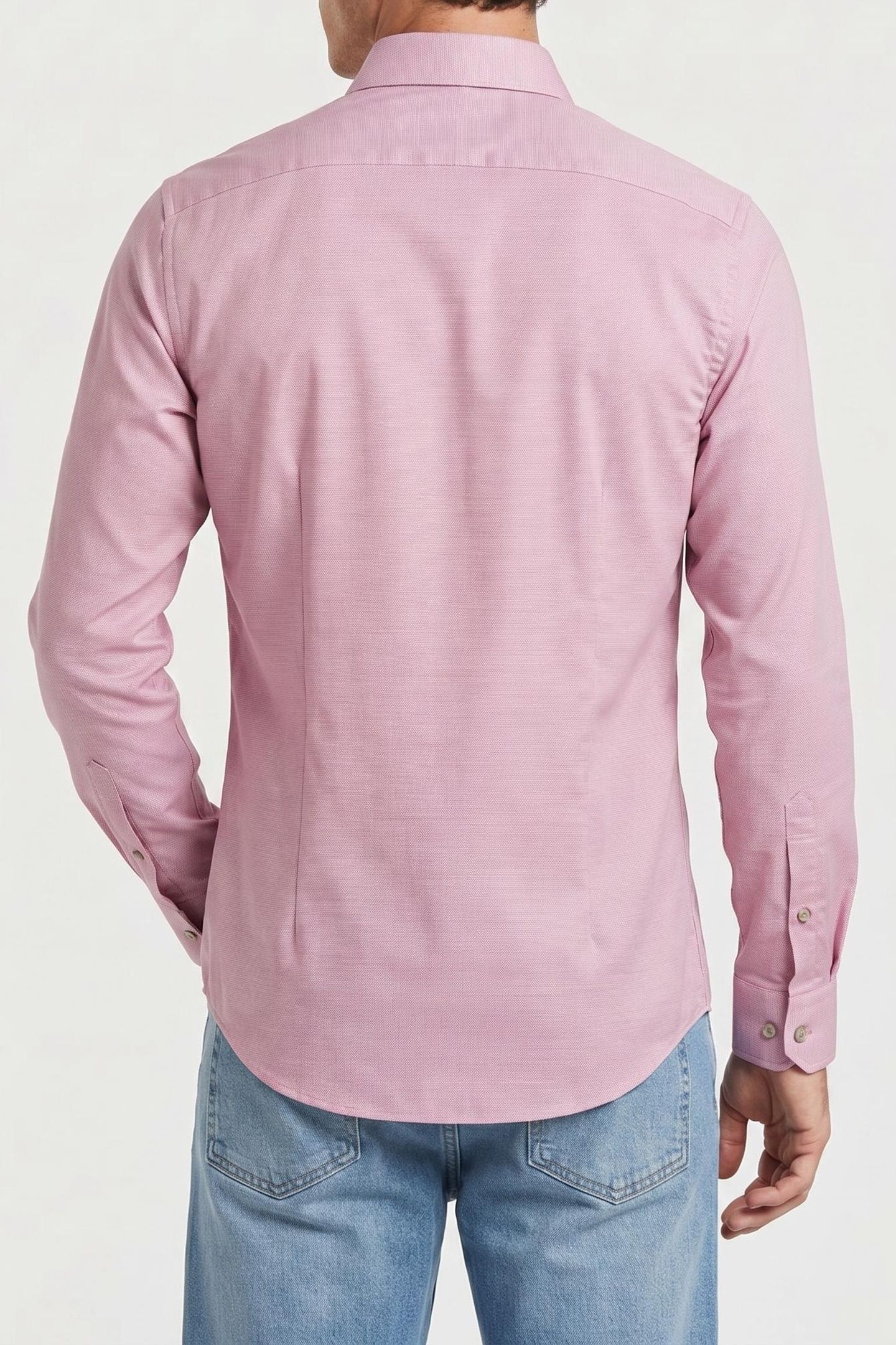 SLIM ESSENTIAL POPLIN ST BRICK RED 2