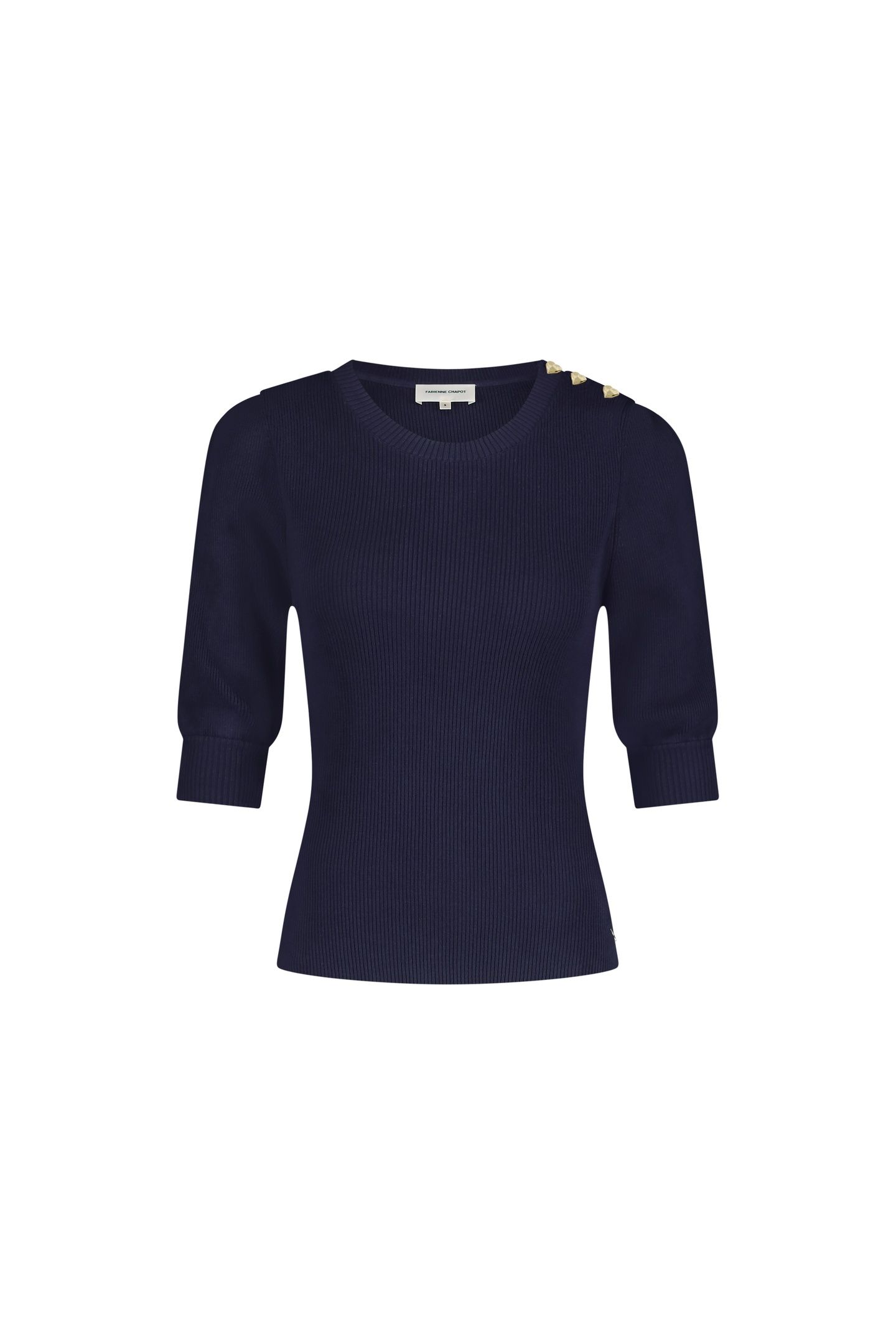LILLIAN SHORT SLEEVE PULLOVER AFTER MIDNIGHT BLUE 4