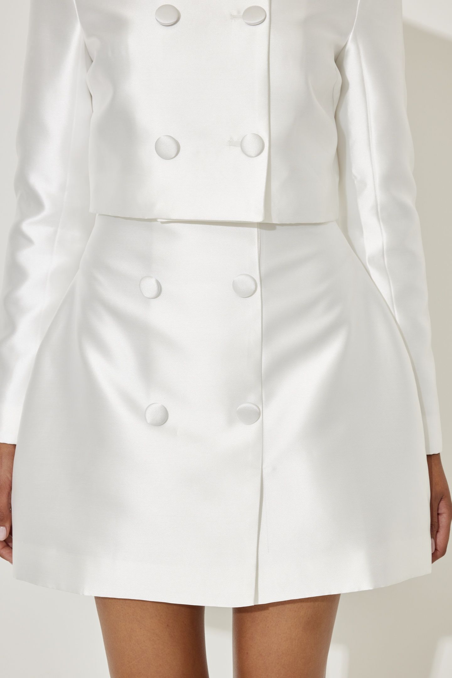 SATIN MINI SKIRT WHITE 4