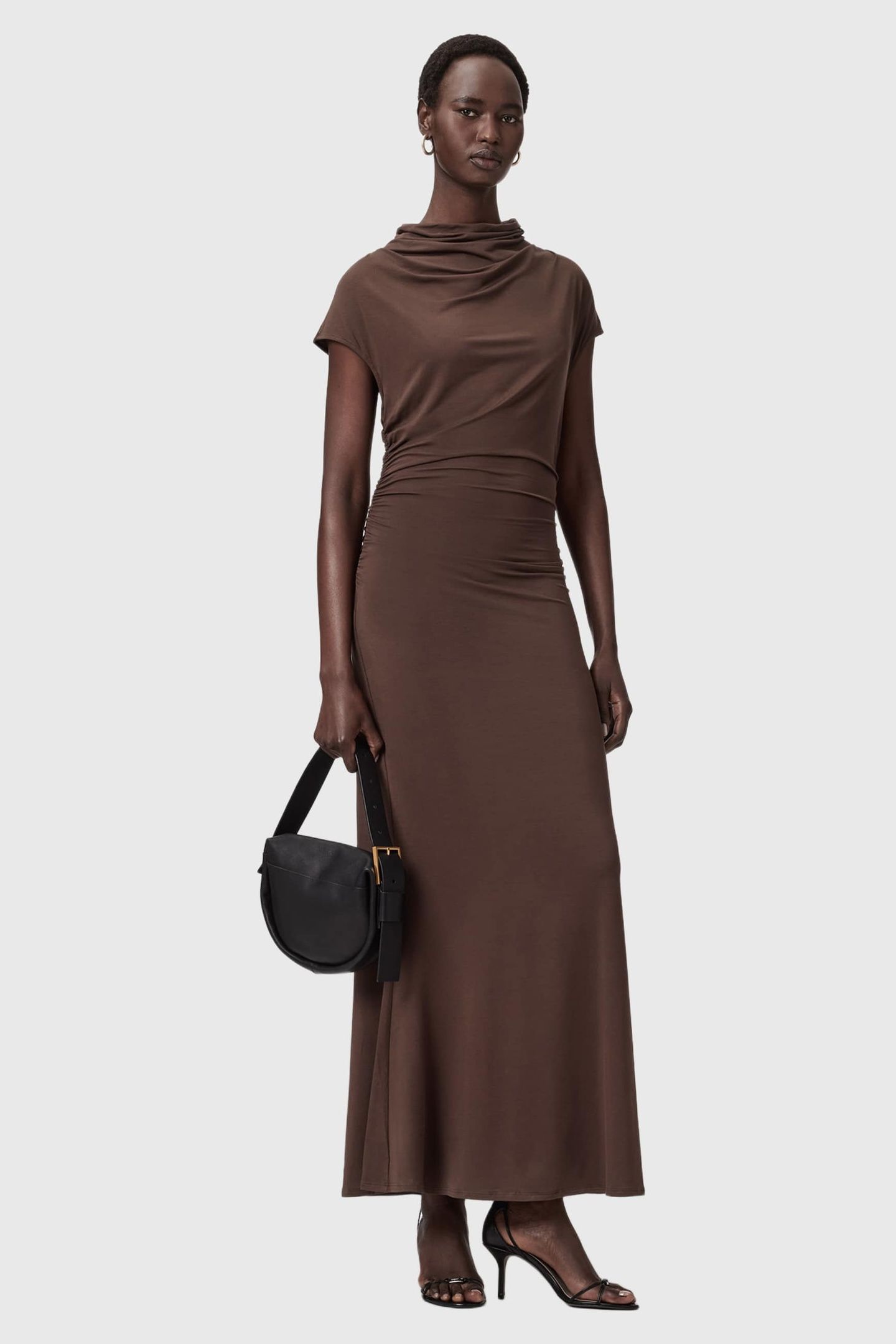 SELENA DRESS BITTER BROWN 1