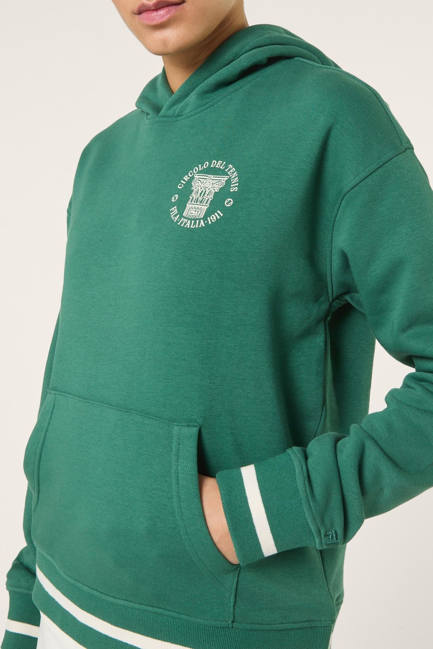 MARLIA RELAXED GRAPHIC HOODIE POSY GREEN 2